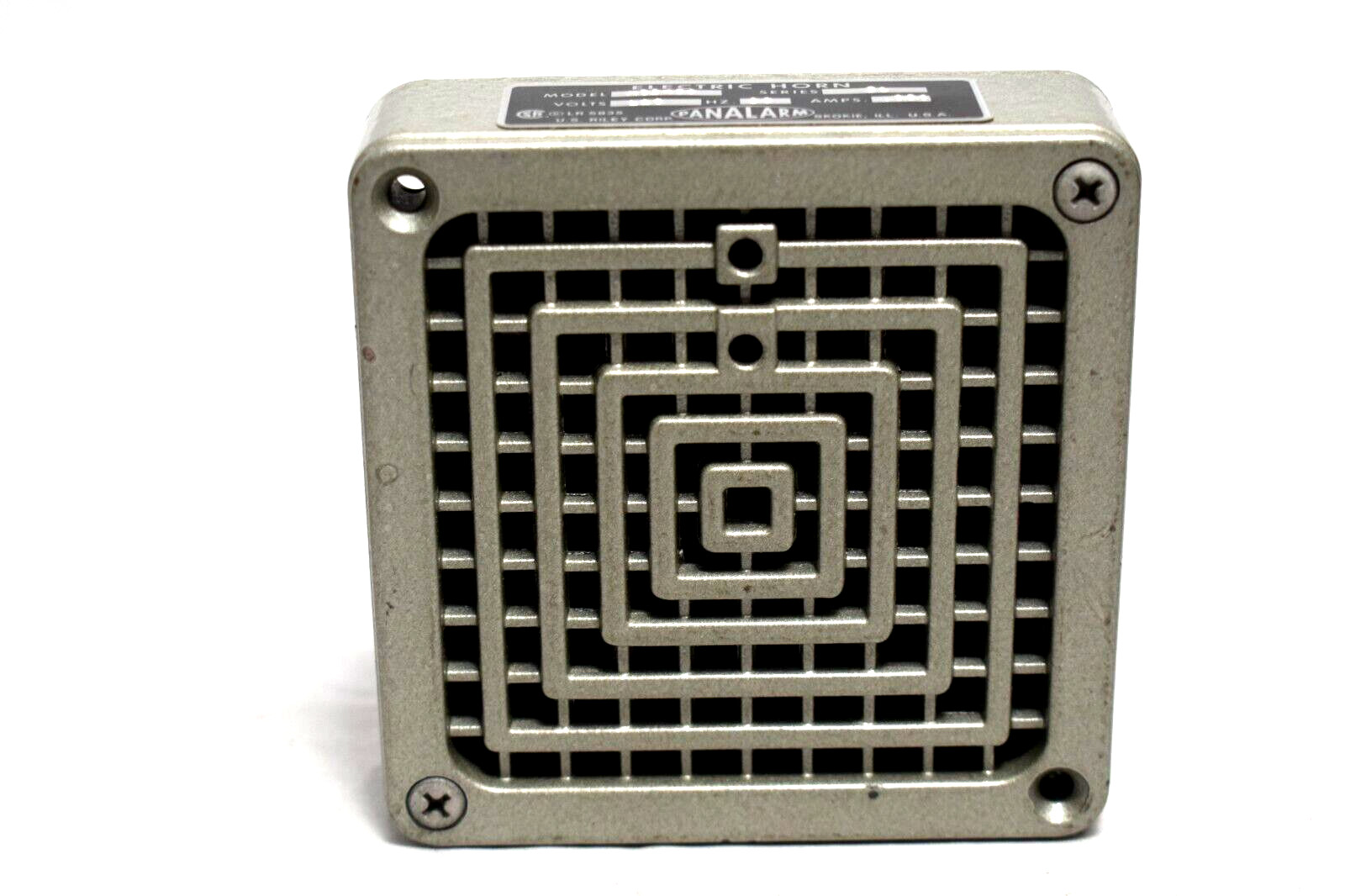 Riley Co HSD450 450-125-30 Signal Electric Horn Gray 125V DC, .050A