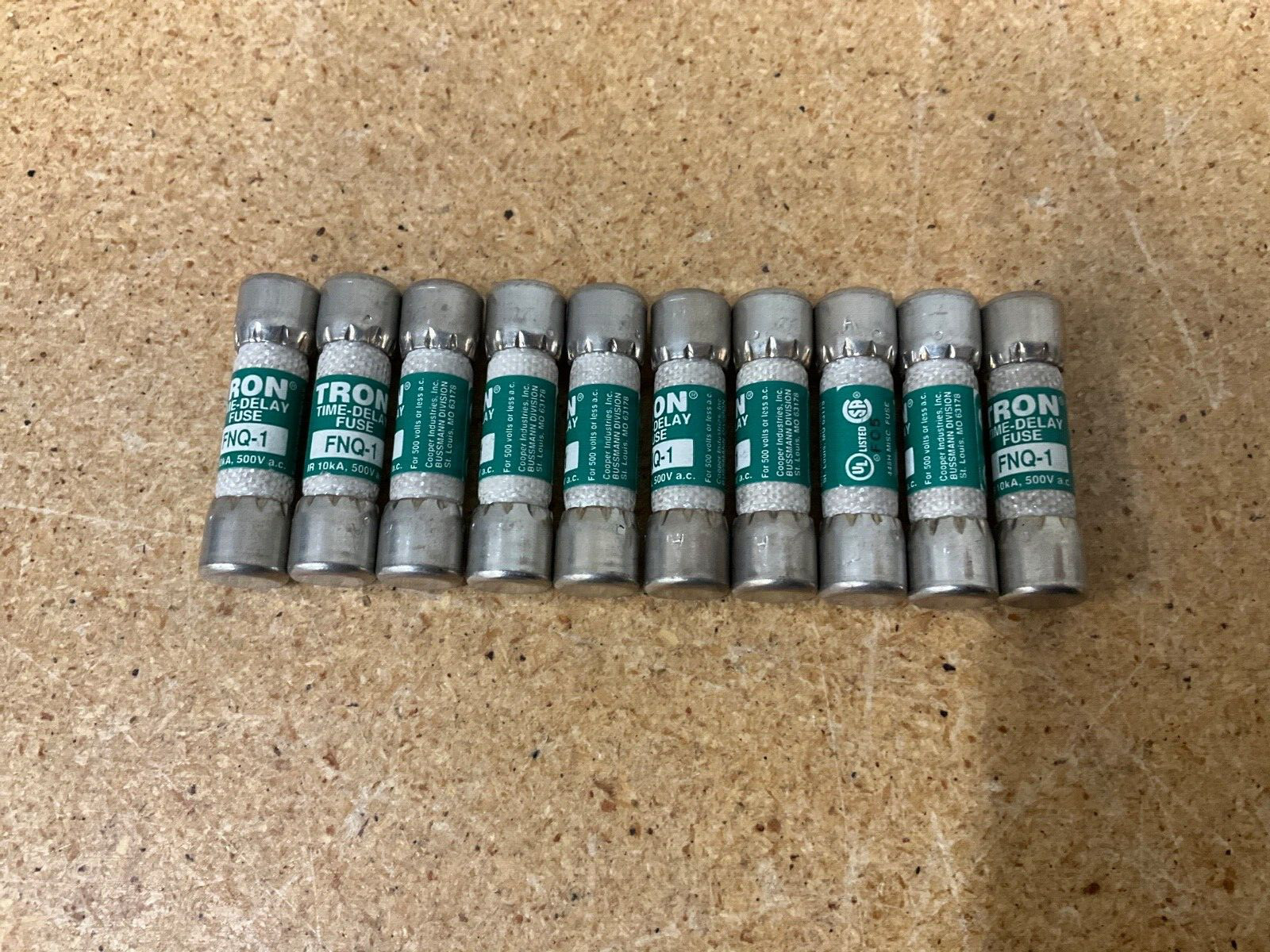 Lot of 10 Tron Time Delay Fuses FNQ-1