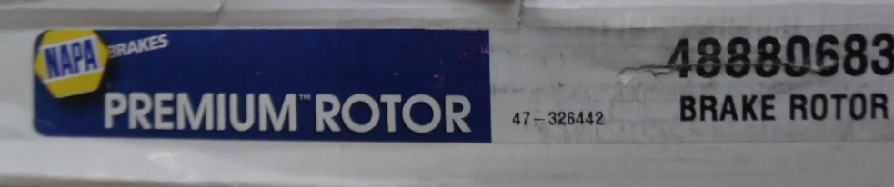 Disc Brake Rotor Front NAPA 48880683