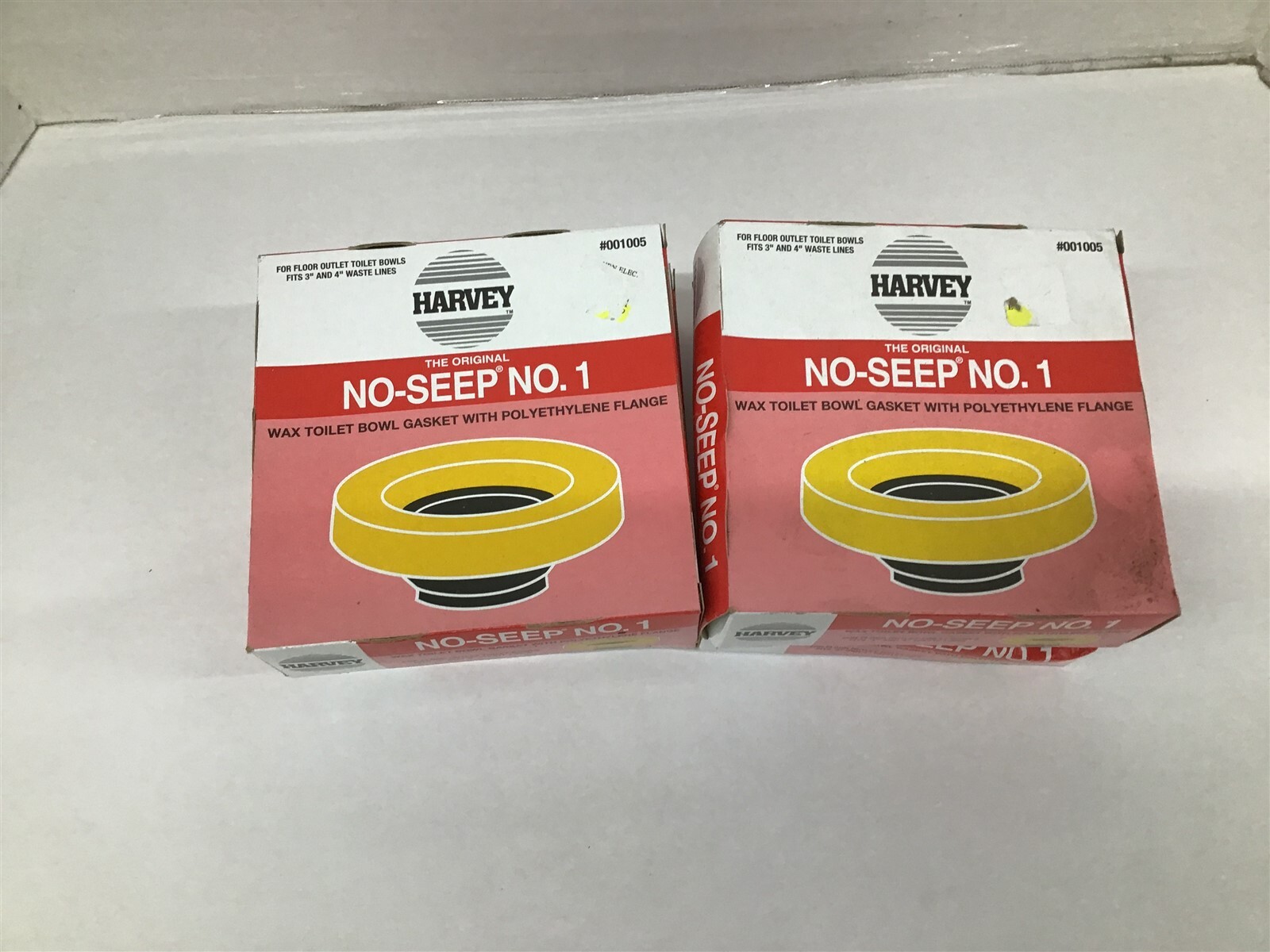 Harvey 001005 No-Seep No. Wax Toilet Bowl Gasket 1 Lot OF 4