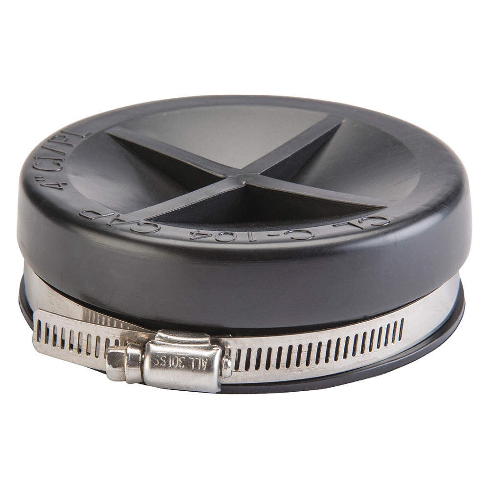 GRAINGER APPROVED DACAP-11/2 Round End Cap,PVC,1 1/2 in For Pipe Size 406F27