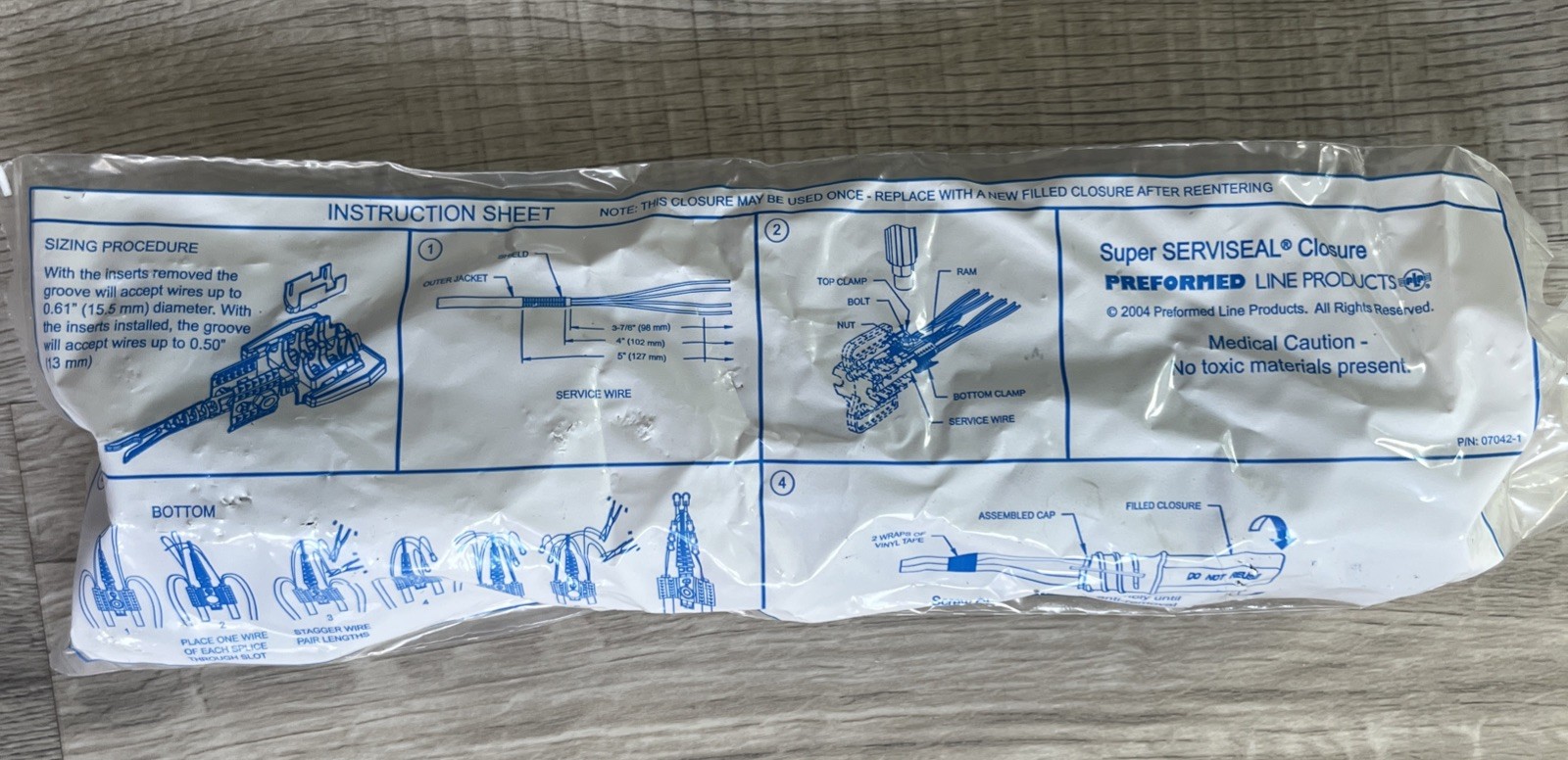 NEW Super Serviseal Closure Preformed Line Products unopened PART # 07042-1