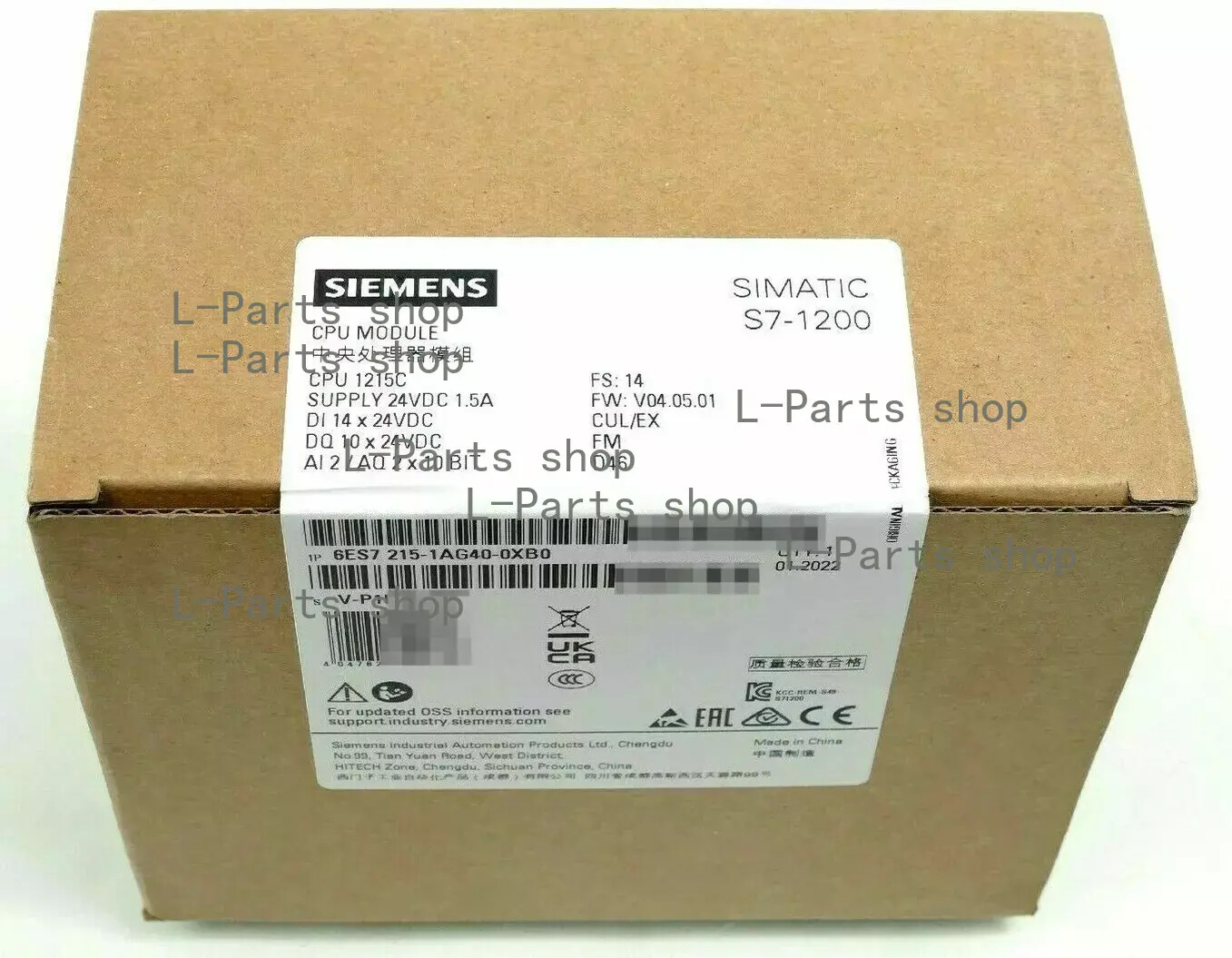 1PCS Newest With Box Siemens 6ES7 215-1AG40-0XB0 SIMATIC S7-1200 CPU In Stock
