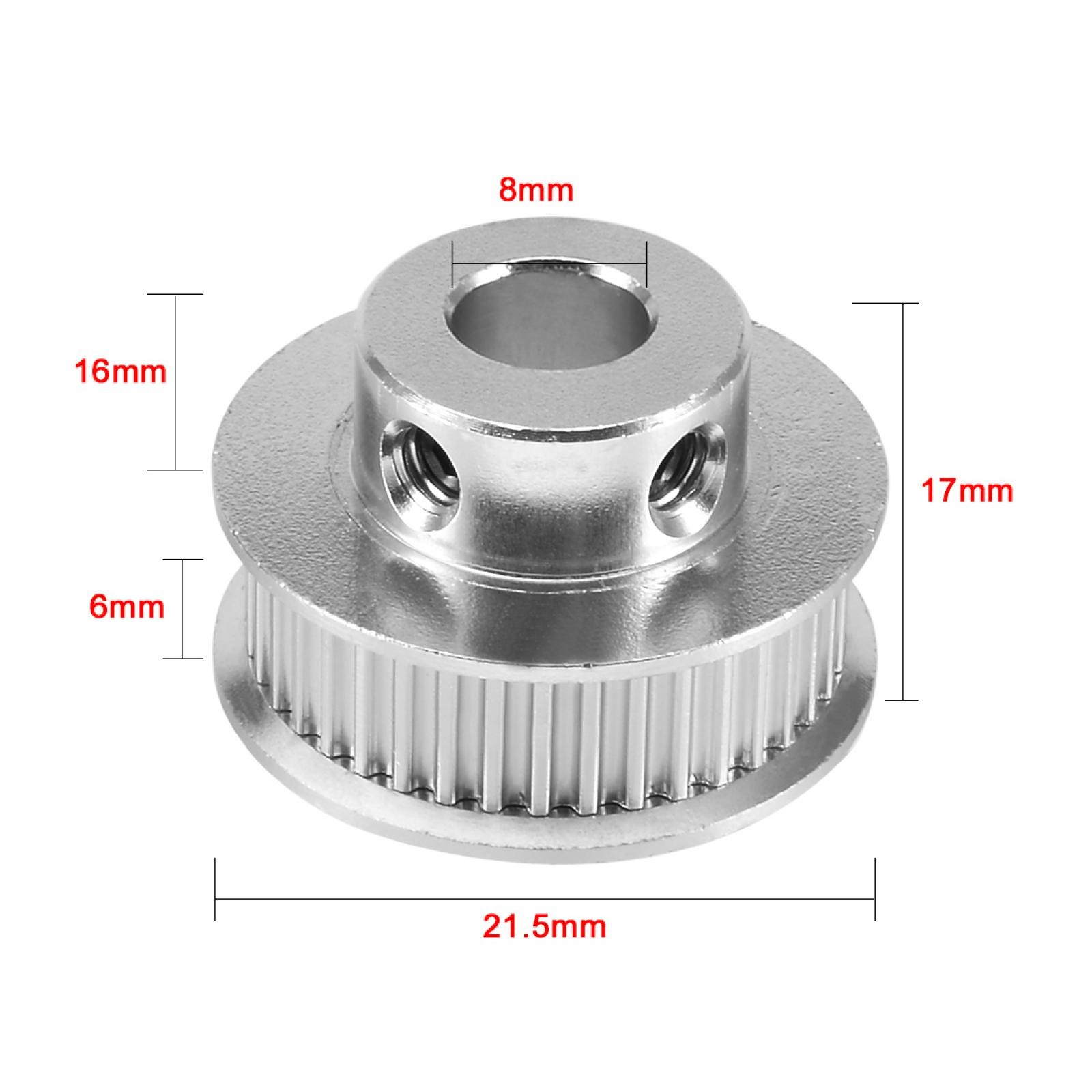 Aluminum 30 Teeth 8mm Bore 2mm Pitch Timing Belt Pulley
