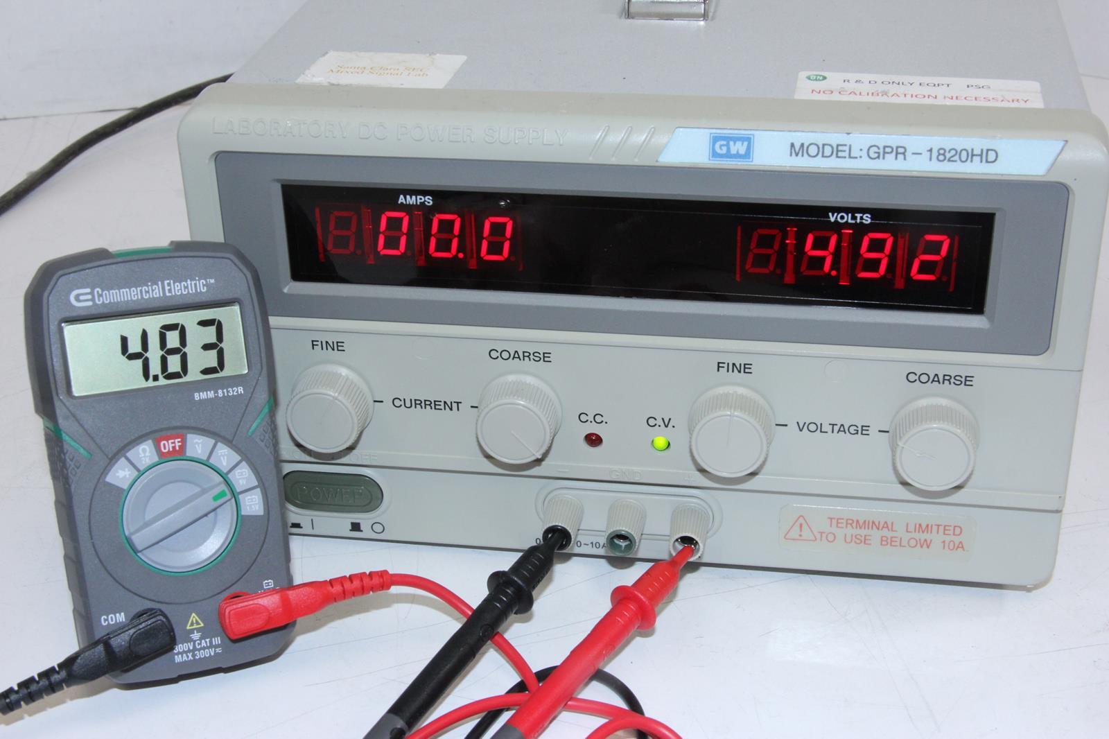 GW INSTEK GPR-1820HD 0-18V 0-20A DC Power Supply