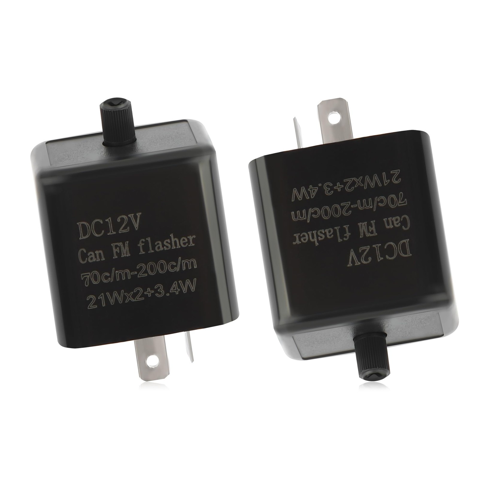2PCS 12V LED Flasher Relay 2 Pin,Adjustable Turn Signal Relay for Repairing M…