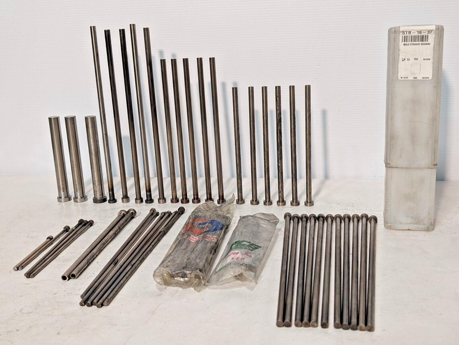 Lot of 40+: Assorted Mold Straight Bushings, Punch Pins, Ejector Pins, More