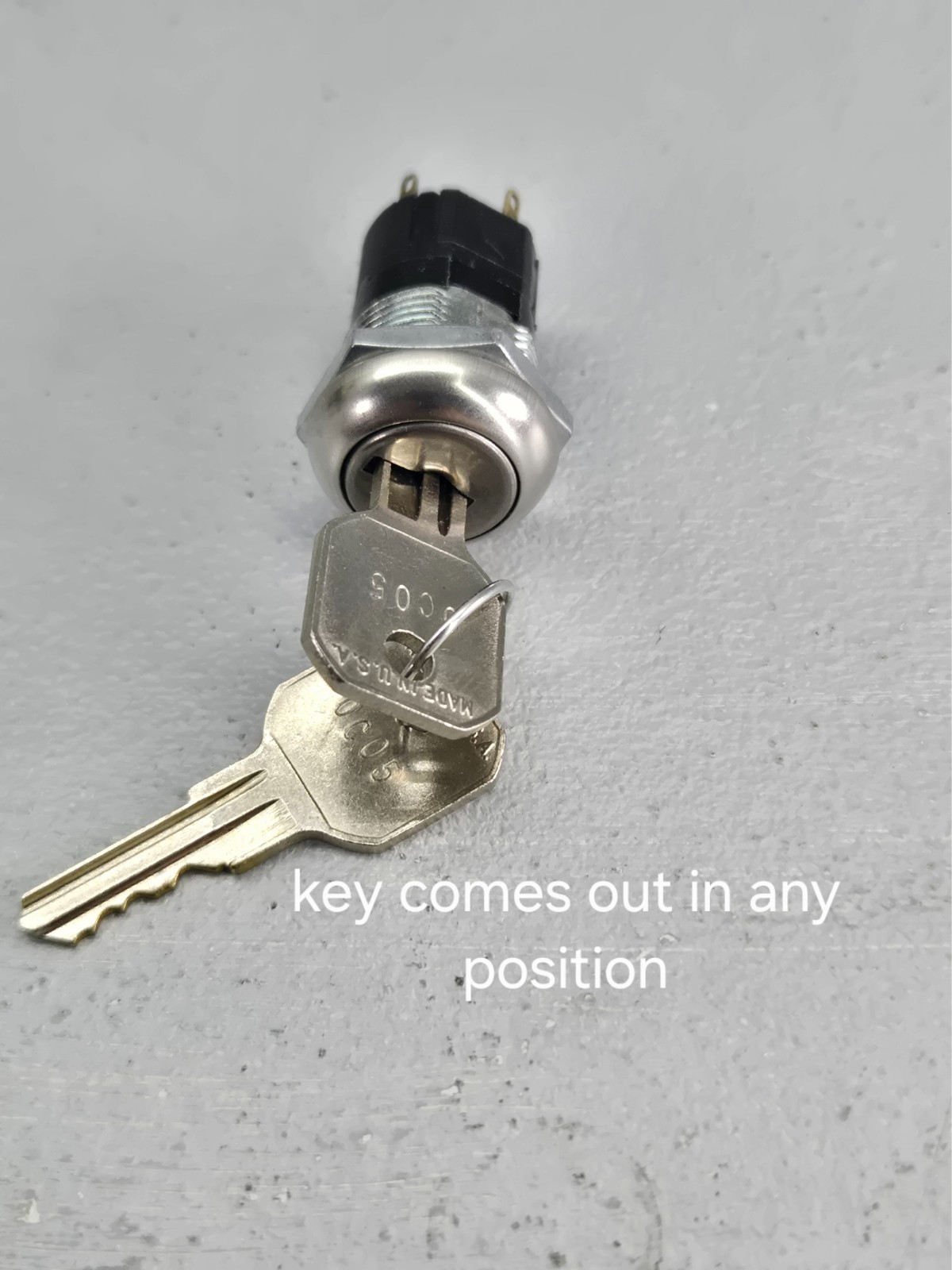 OSLO Key switch DPDT 2 position 2 Amp NOS