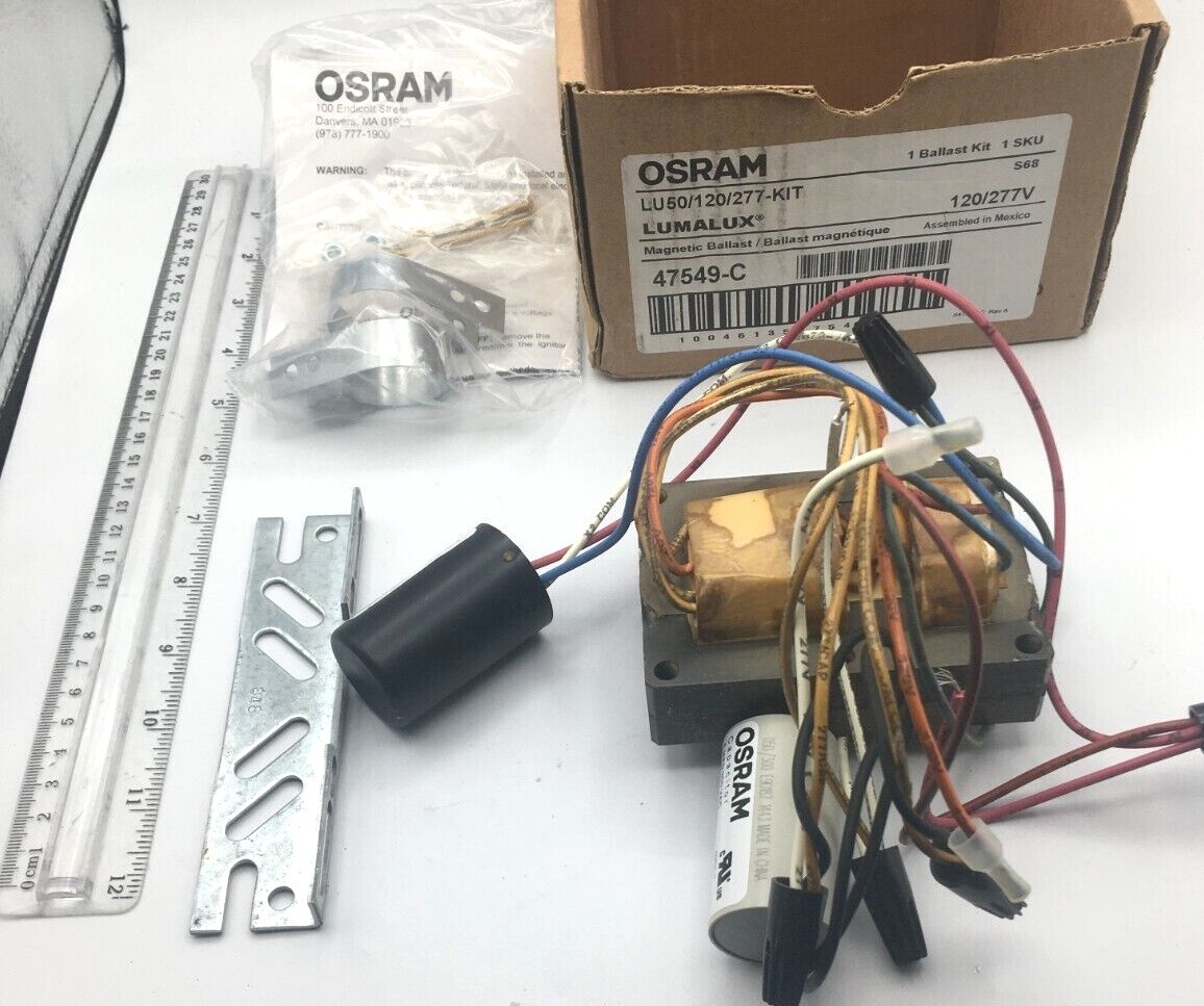 Osram Lumalux Magnetic Ballast Kit 120/277V LU50/120/277-Kit 47549-C Free Ship