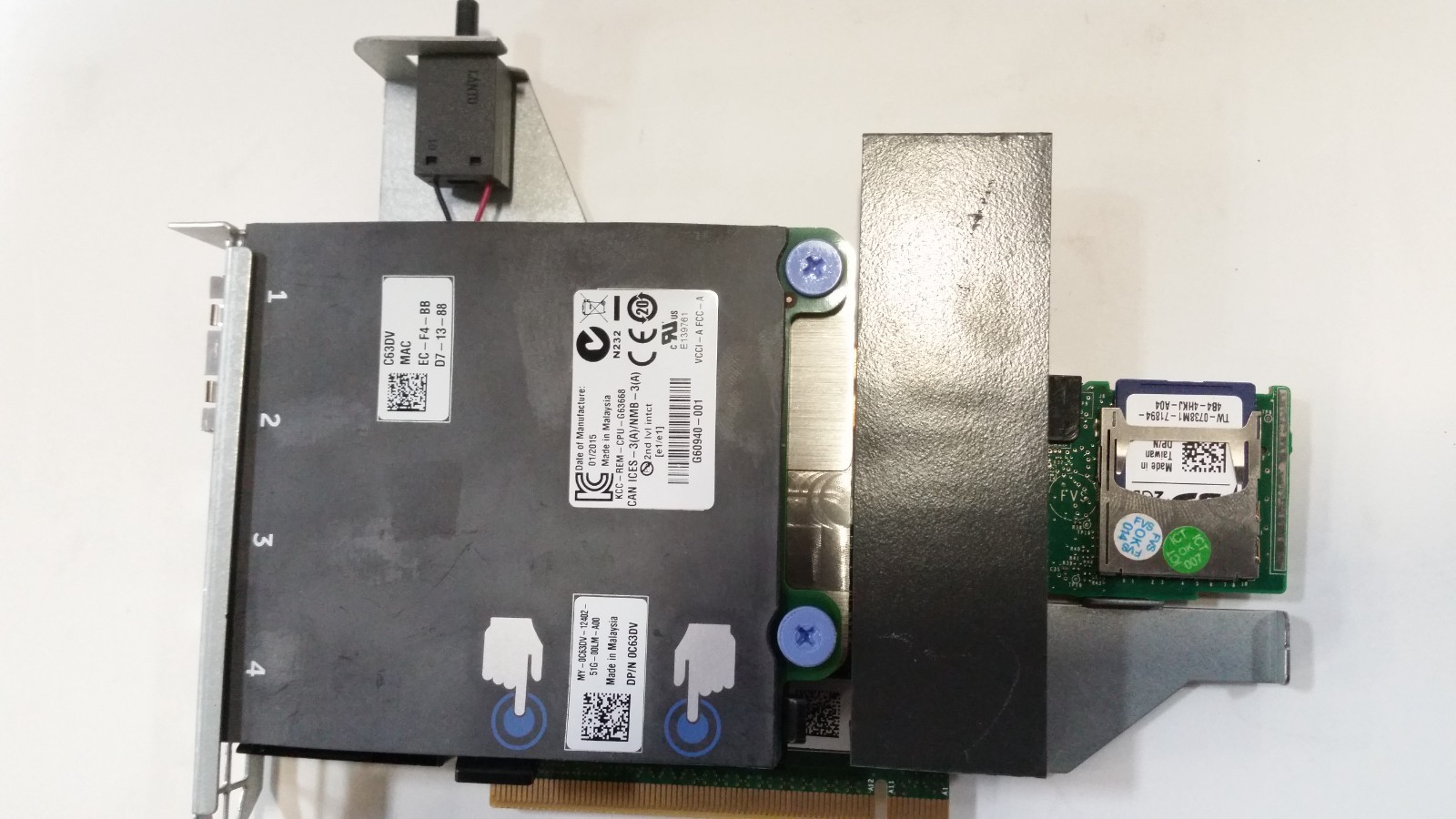 Lo Of 2 Dell C63DV Intel i350/X520 2x 1GbE, 2x 10G SFP+ Network Daughter Card