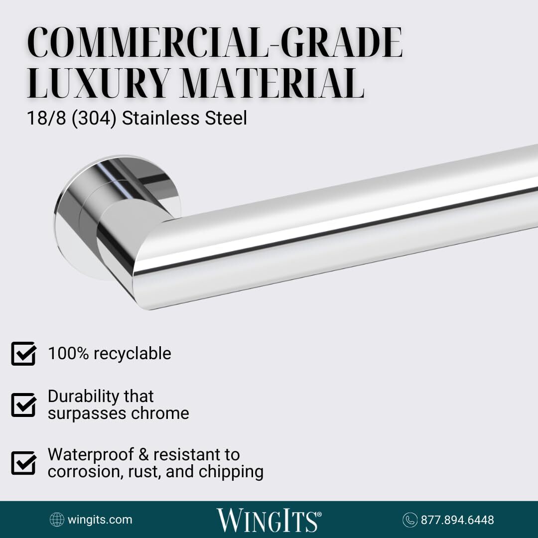 WingIts Infinite Elegance Grab Bar 1.25 in OD X 24 in WGB5IEPS24