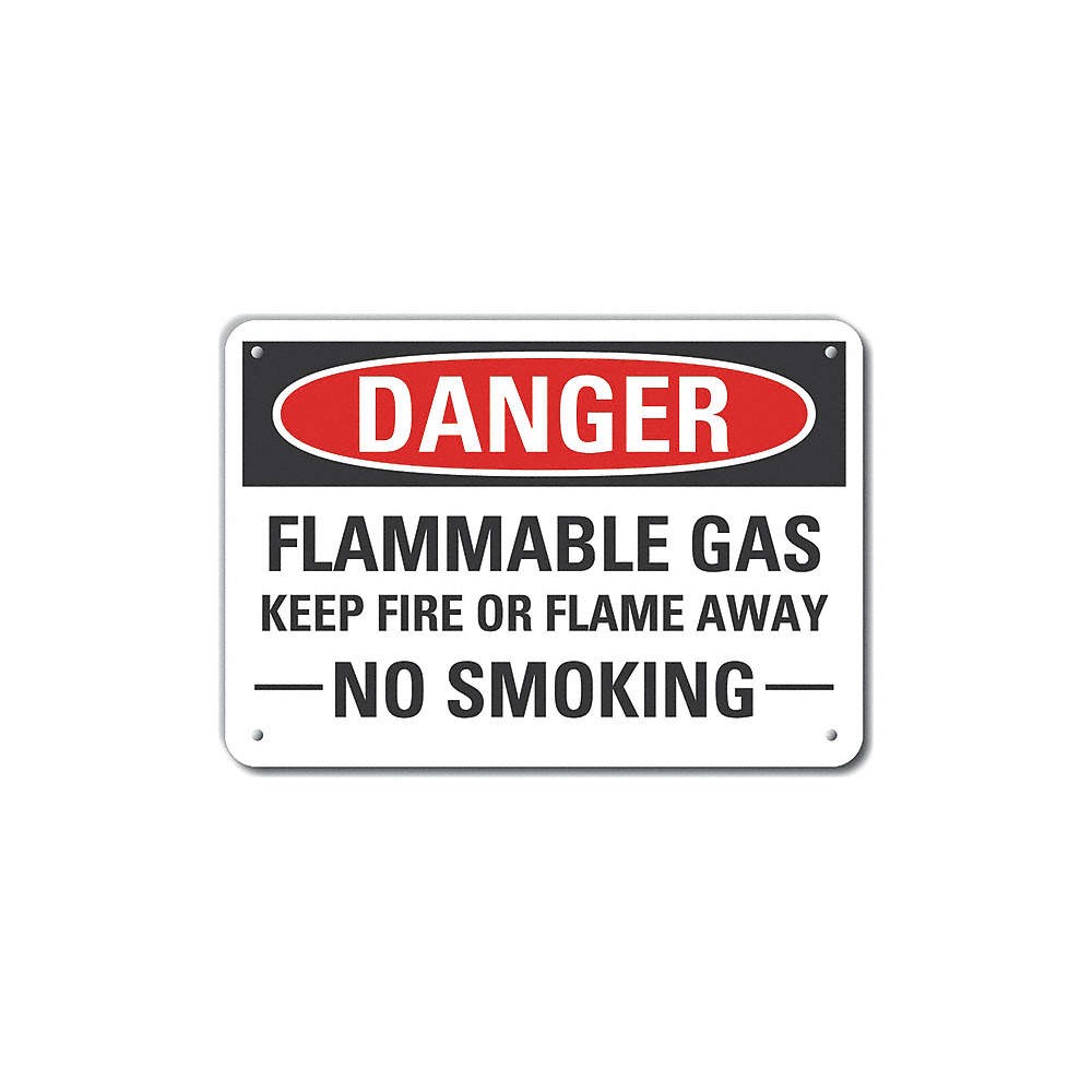 LYLE LCU4-0634-RA_10X7 Danger Sign,7 in x 10 in,Aluminum 64NW65