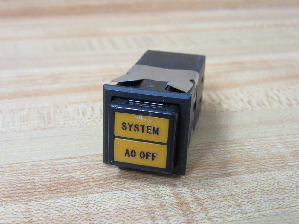 Dialight 554-6221-411 Pushbutton Switch 5546221411 Amber System/AC Off