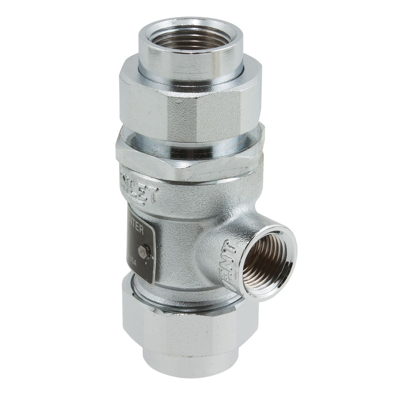 Watts 1/2 9D-M3-SC 0061970 Dual Backflow w/ Atmospheric vent Satin Chrome finish