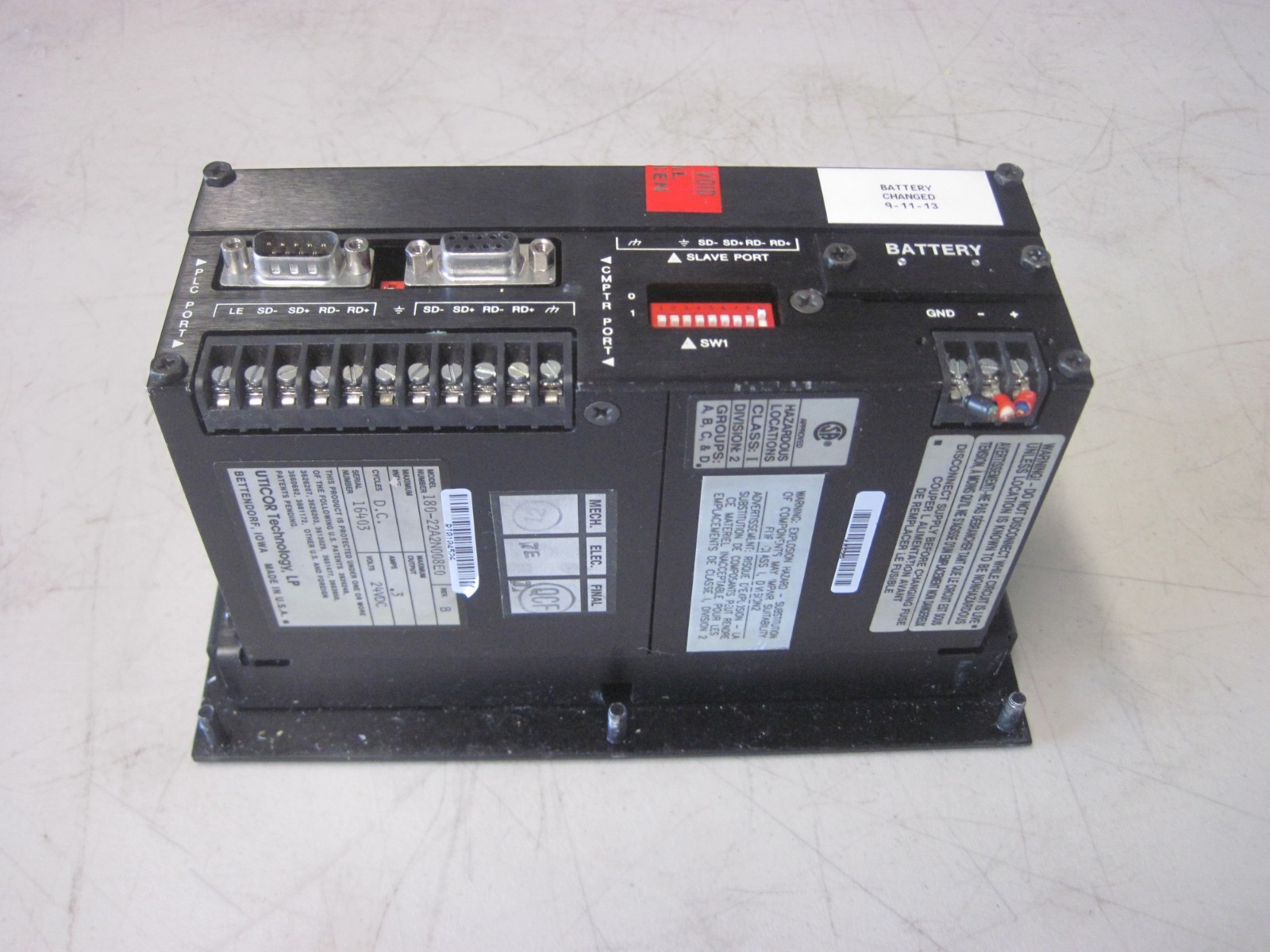 100% WARRANTY Uticor 180-22A2N008E0 Programmable Display