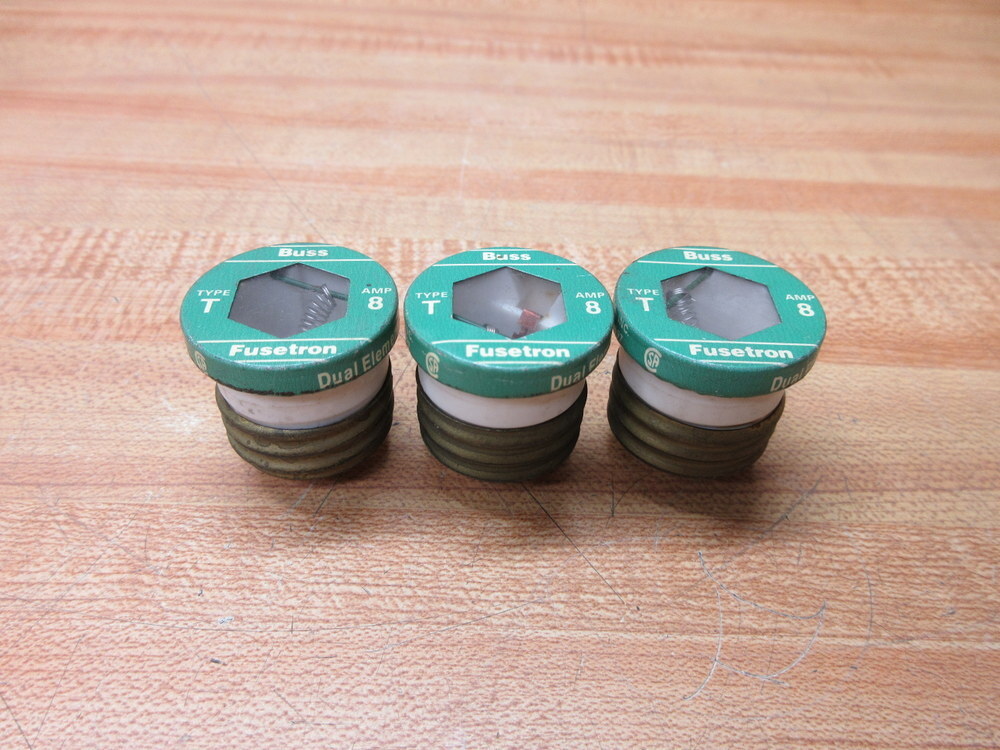 Buss BP/T-8 Bussmann Fuse Cross Ref 1CZ74, T-8 (Pack of 3)