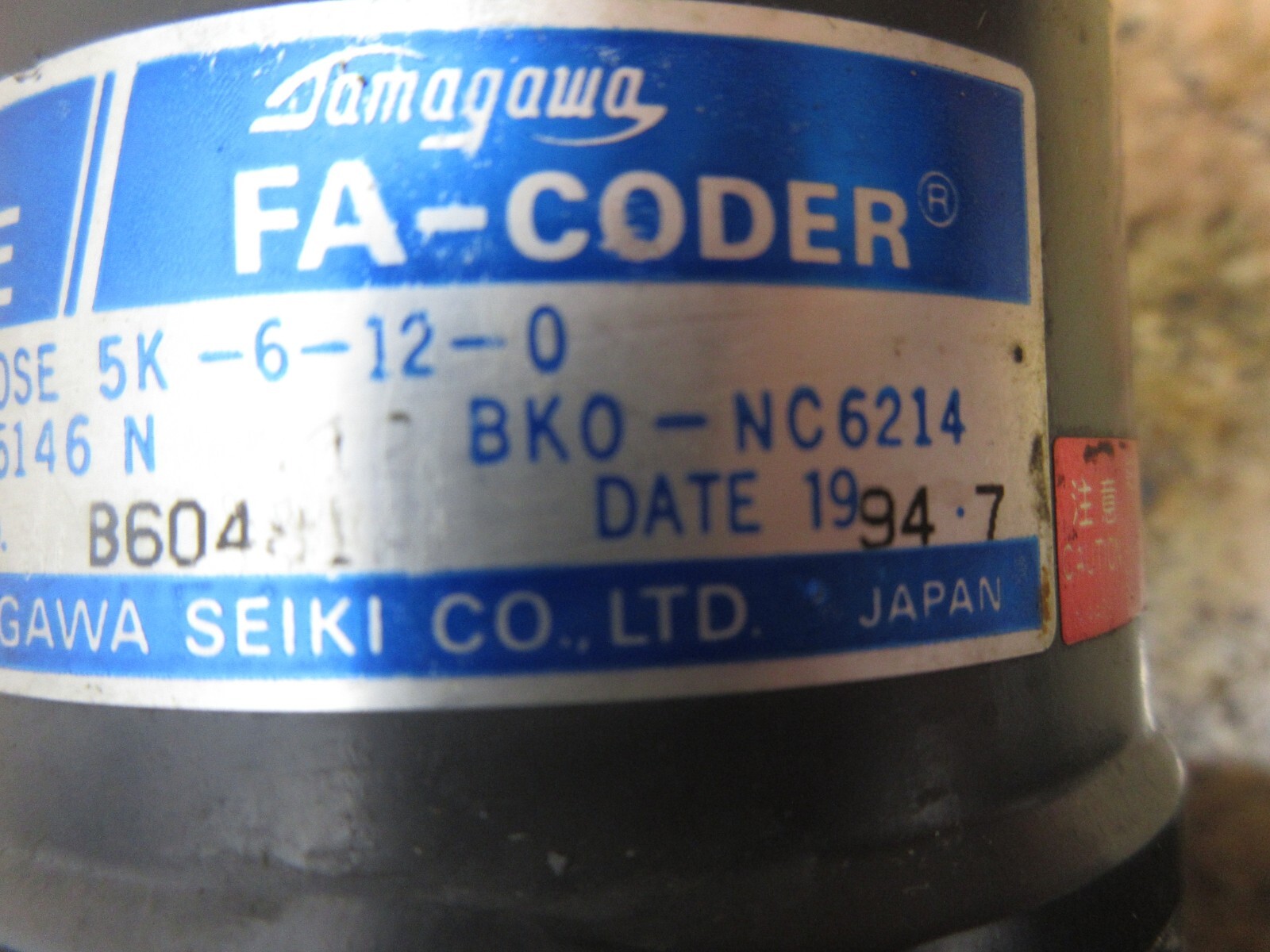 MITSUBISHI MOTOR Z653368 HA33C-S OSE 5K-6-12-0 TS 5146 N BKO-NC6214 EACH 1