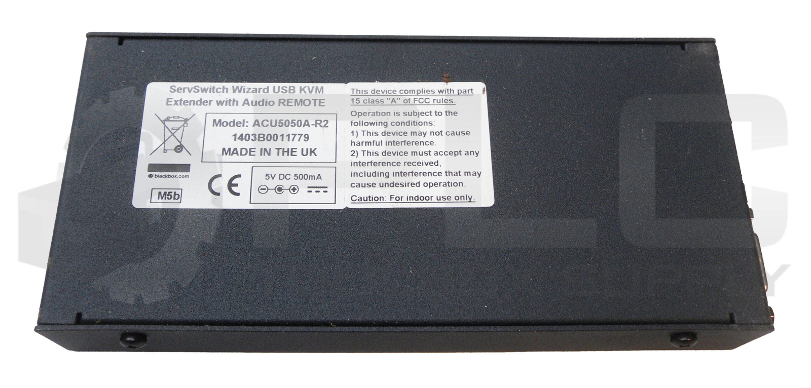 NEW BLACK BOX ACU5050A-R2 SERVSWITCH WIZARD VGA/USB 5VDC AUDIO REMOTE