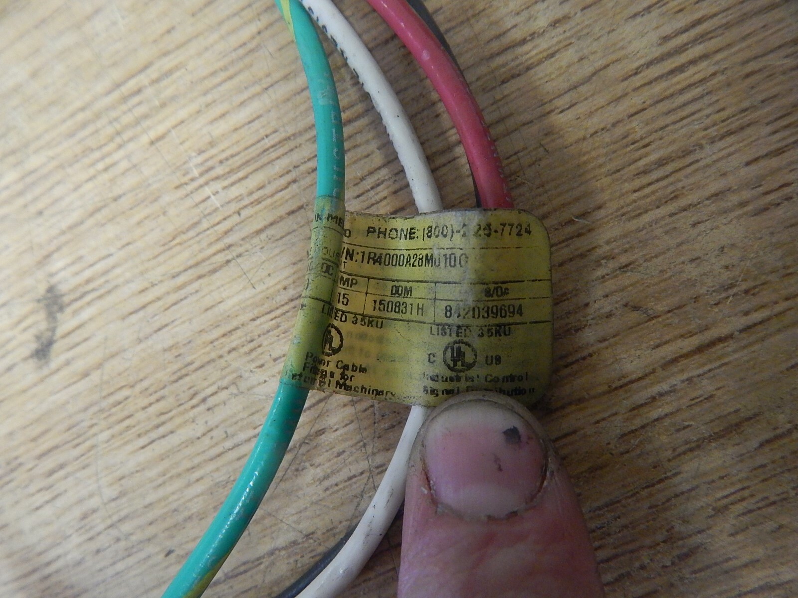 Brad Power 1R1000A28MU100 Receptacle 150831H 15A 842039694 *FREE SHIPPING*