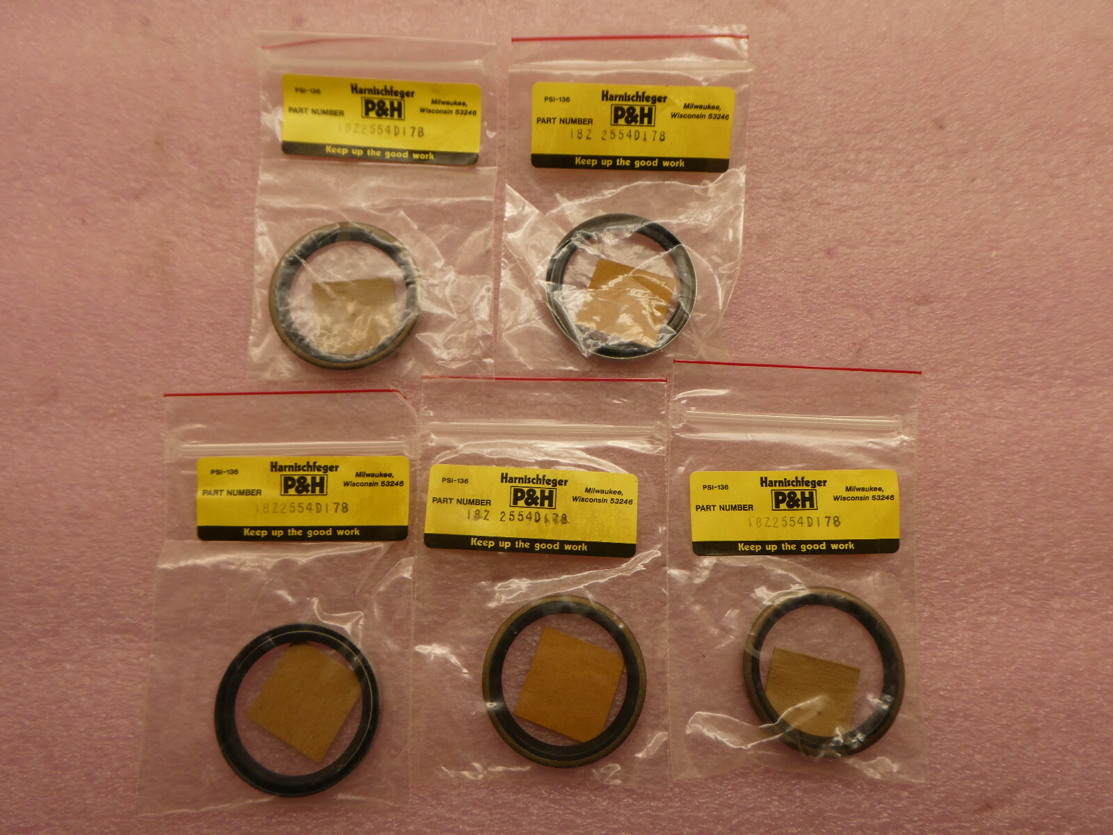 (LOT OF 5) P&H 18Z2554D178 OIL SEAL