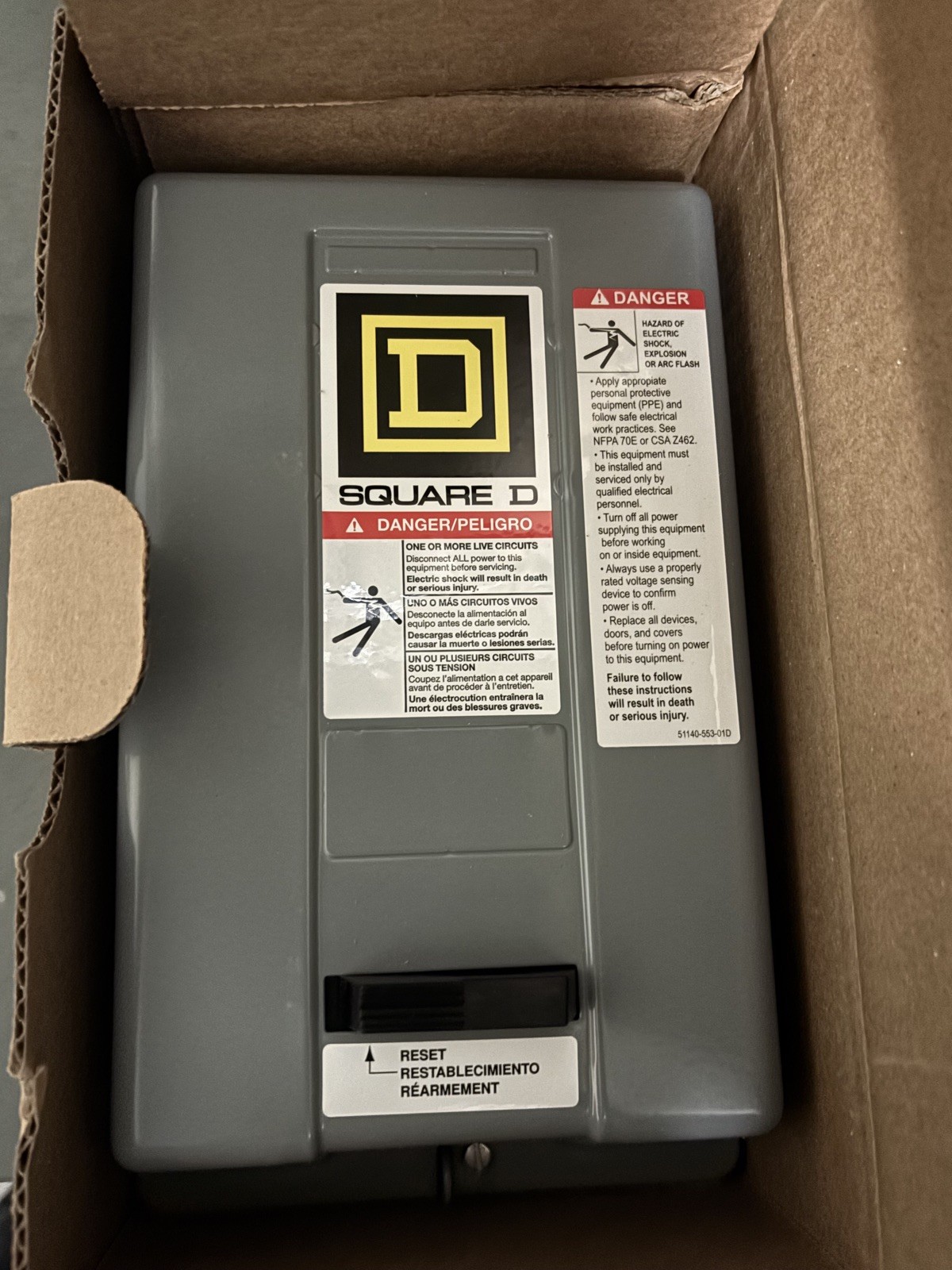 SQUARE D 8536SAG12V02S MagneticMotorStarter,Thermal,110/120VAC 1H470