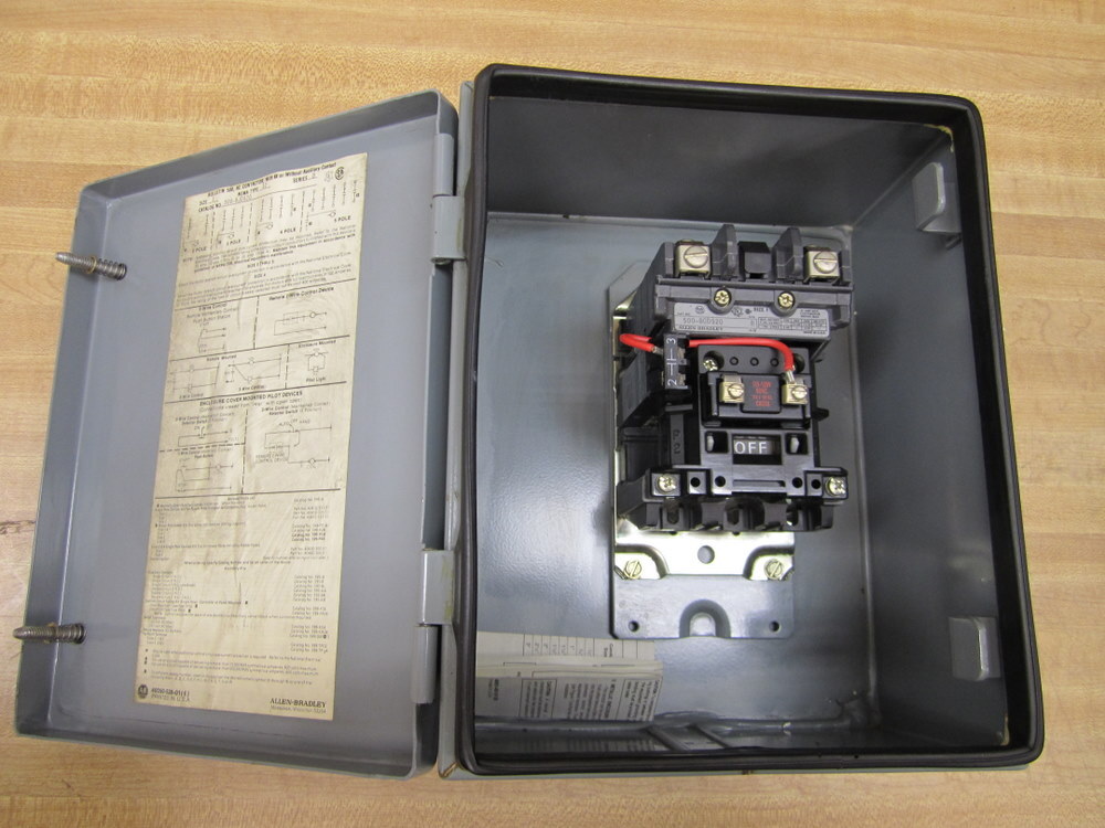 Allen Bradley 500BJD920 Cabinet With 500-BOD920 Starter