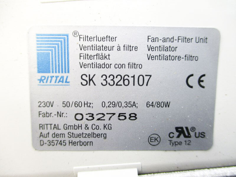 RITTAL SK3326107 230V 0.29/0.35A NSNP