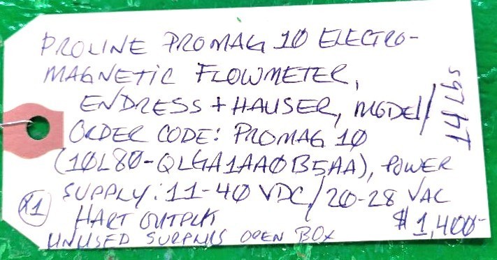 6️⃣ENDRESS HAUSER PROLINE PROMAG 10 FLOWMETER PESSCO IS OFFERING 1 W051426-1 🗽