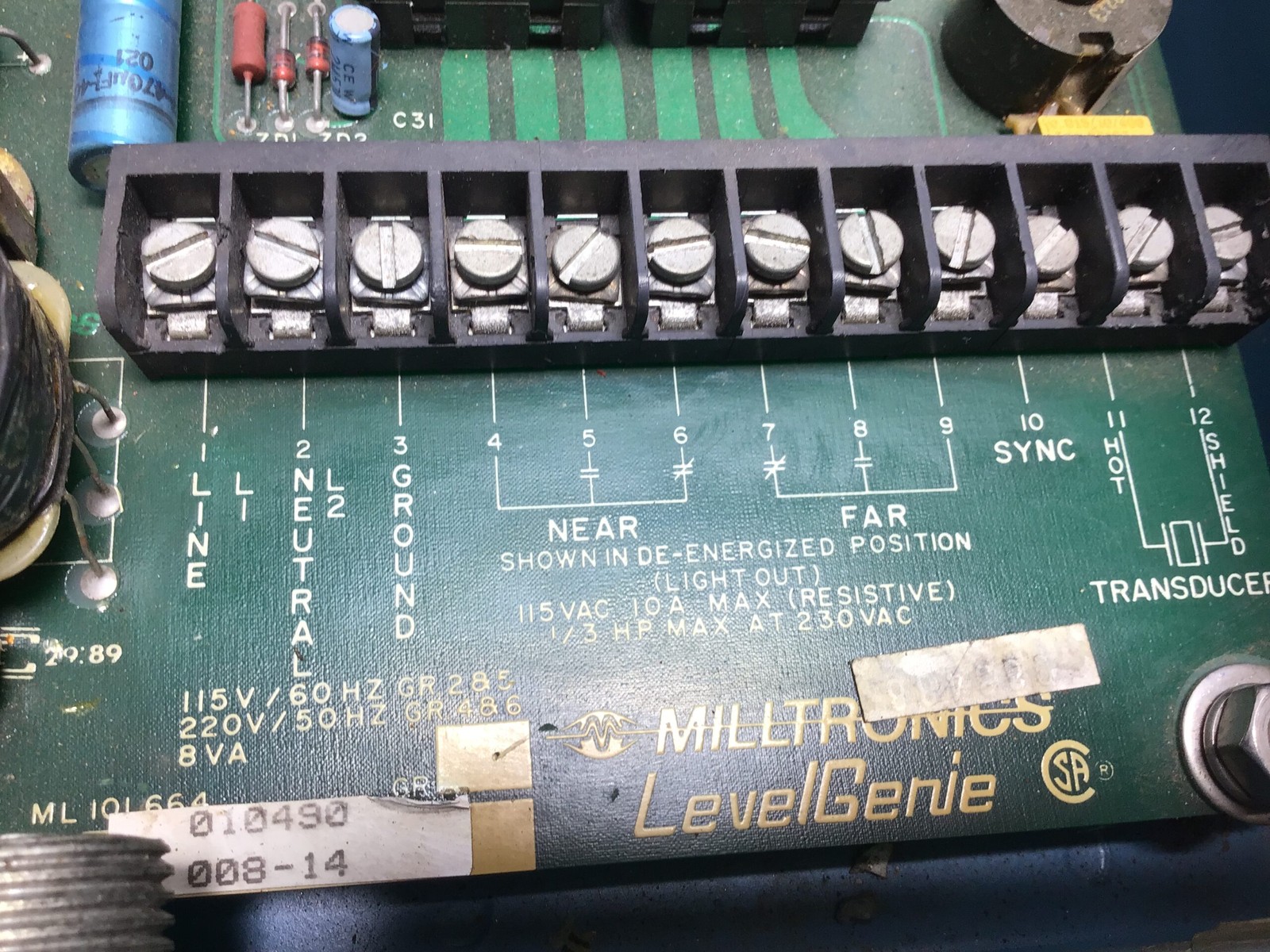Miltronics MLI0L664 Micro Ranger Control Process Unit in Enclosure 115/220V 5…