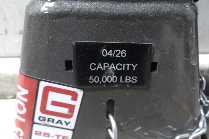 Gray 25TF Stands 2 Pk 25 Ton Load Cap 20 In Max Extended Height Jack Stand