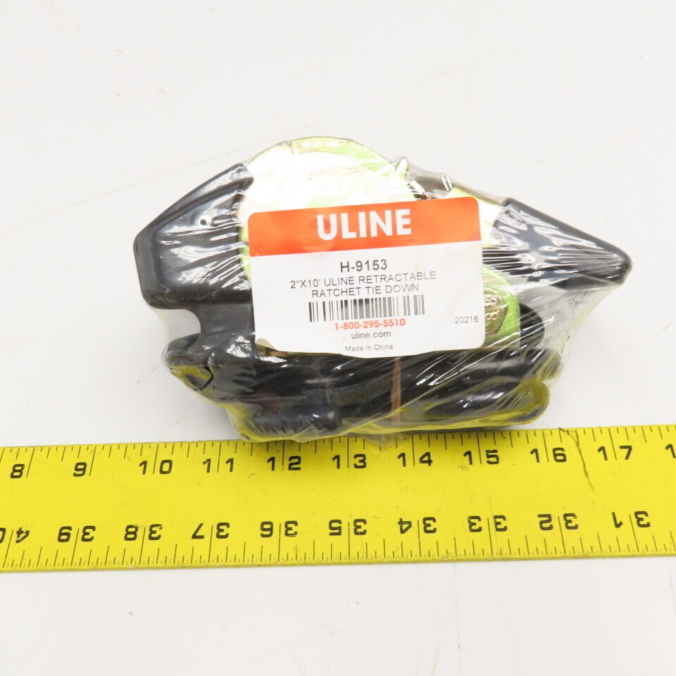 Uline H-9153 2″ x 10′ Retractable Ratchet Tie Down Strap