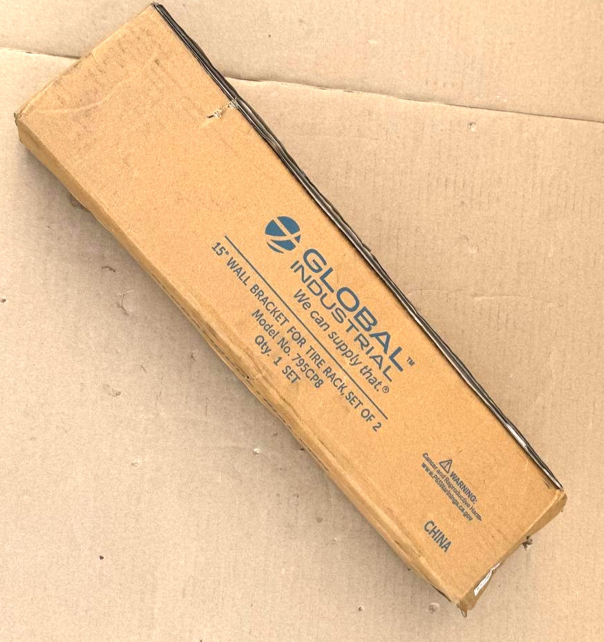 Global Industrial 15″ Wall Bracket Kit for Tire Rack 795CP8