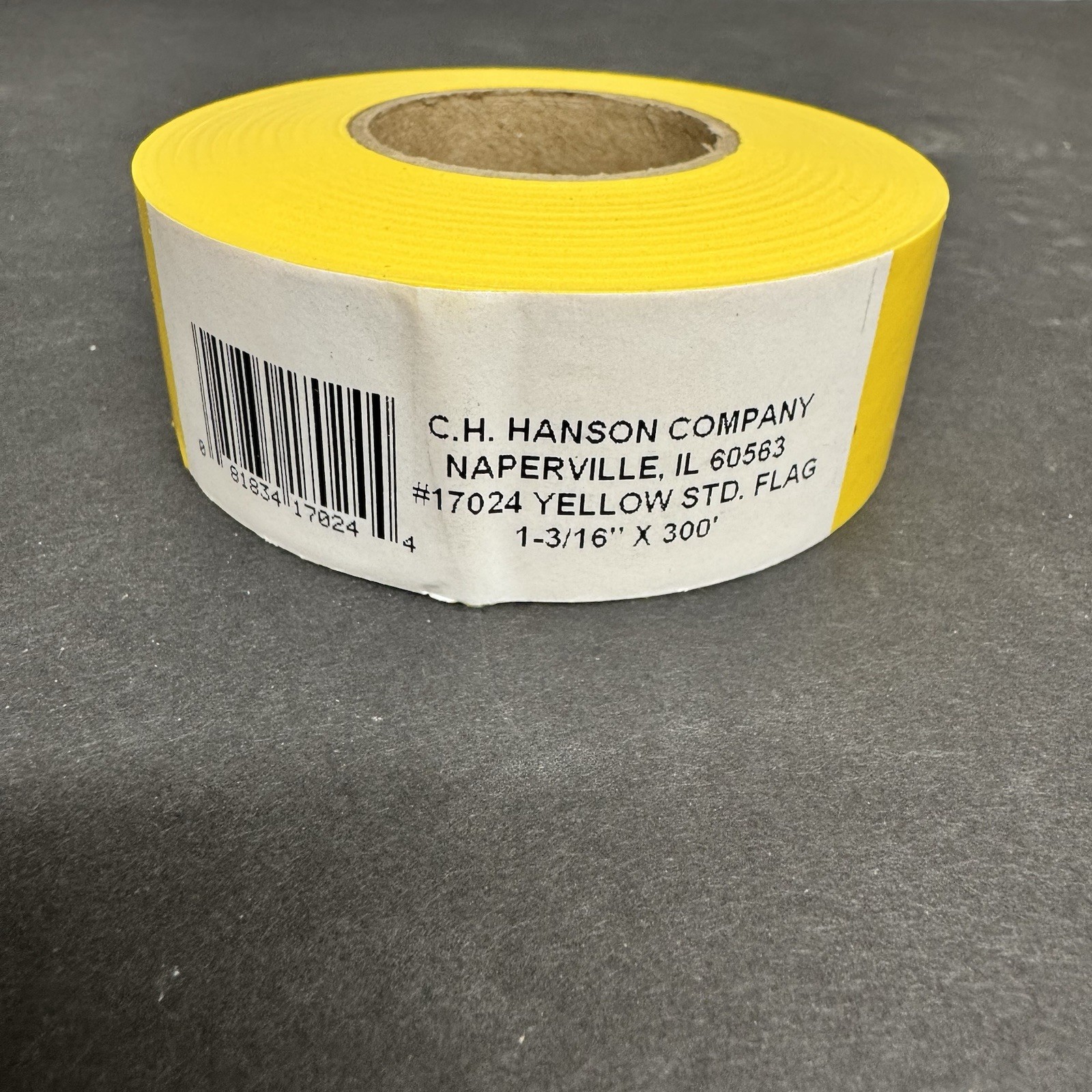 HANSON 17024 YELLOW STD. FLAG TAPE 1-3/16″ X 300′ ***(12-pack)***