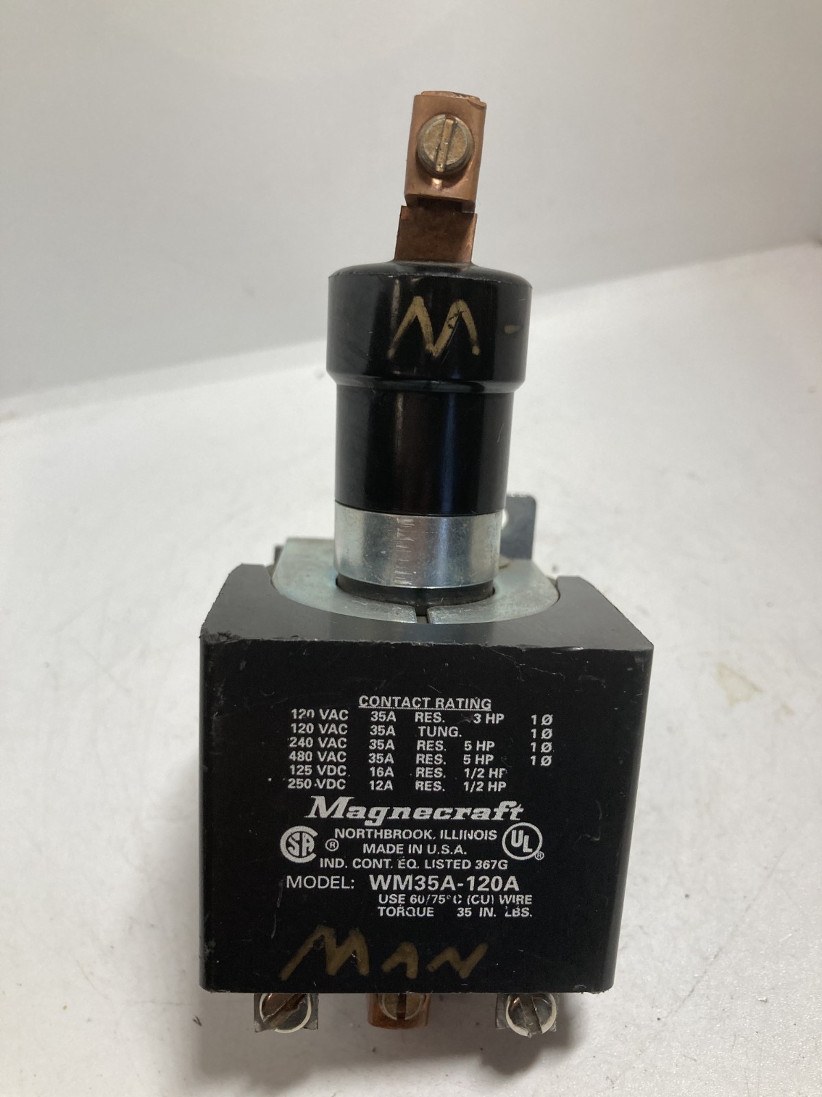 MAGNACRAFT WM35A-120A RELAY 120VAC TORQUE 35 IN. LBS NNB
