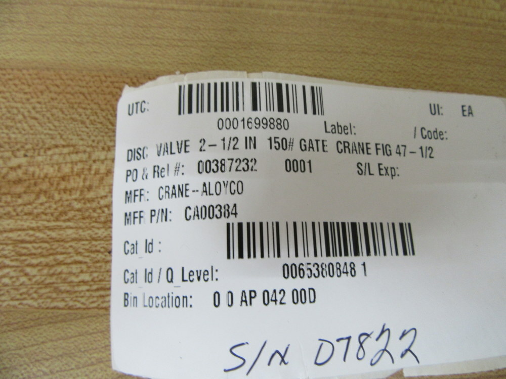 Crane-Aloyco CA00384 Disc For Gate Valve