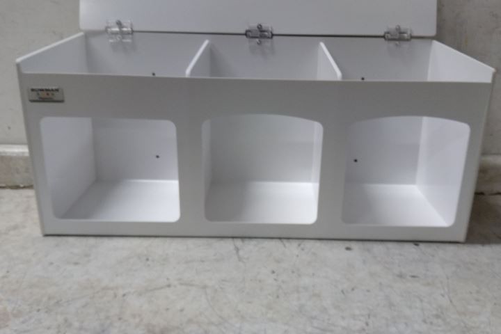 Bowman Dispensers FM001-0213 26-1/2 In Width 3 Compartment Face Mask Dispenser