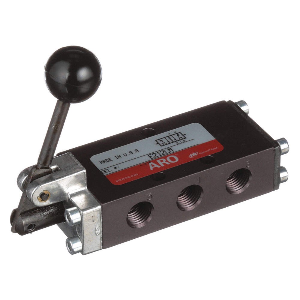 ARO E212LM Manual Air Control Valve, Lever, Black 2G515