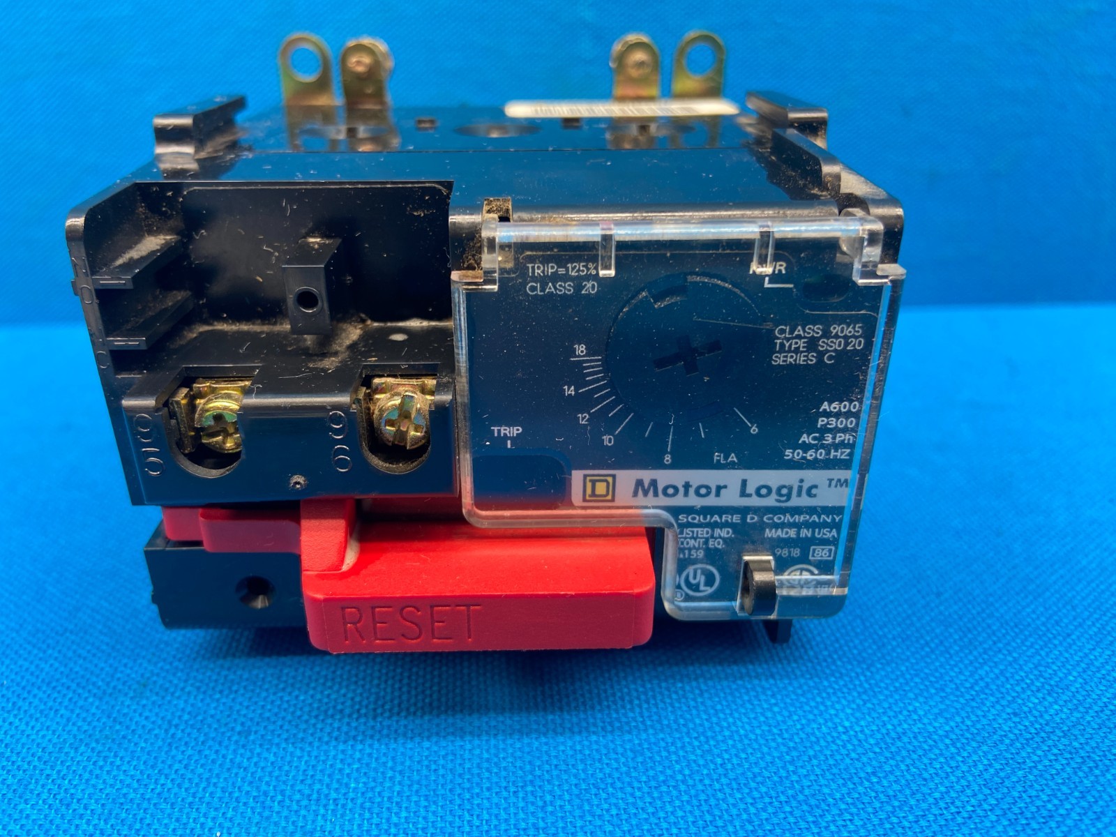 Square D 9065-SS020 Series C Size 00 Overload Relay MotorLogic Solid State