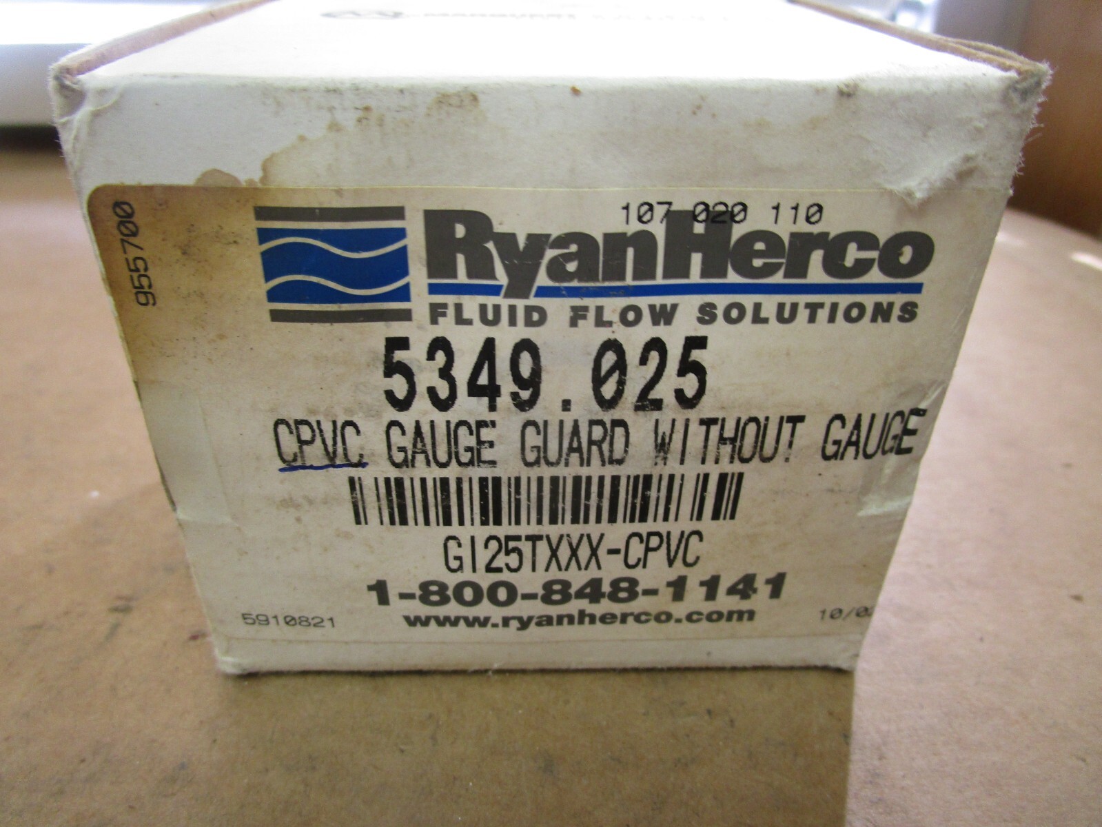 NEW RYAN HERCO CPVC GAUGE GUARD W/O GAUGE GI25TXXX-CPVC 1/4″ NPT X 1/2″ NPT