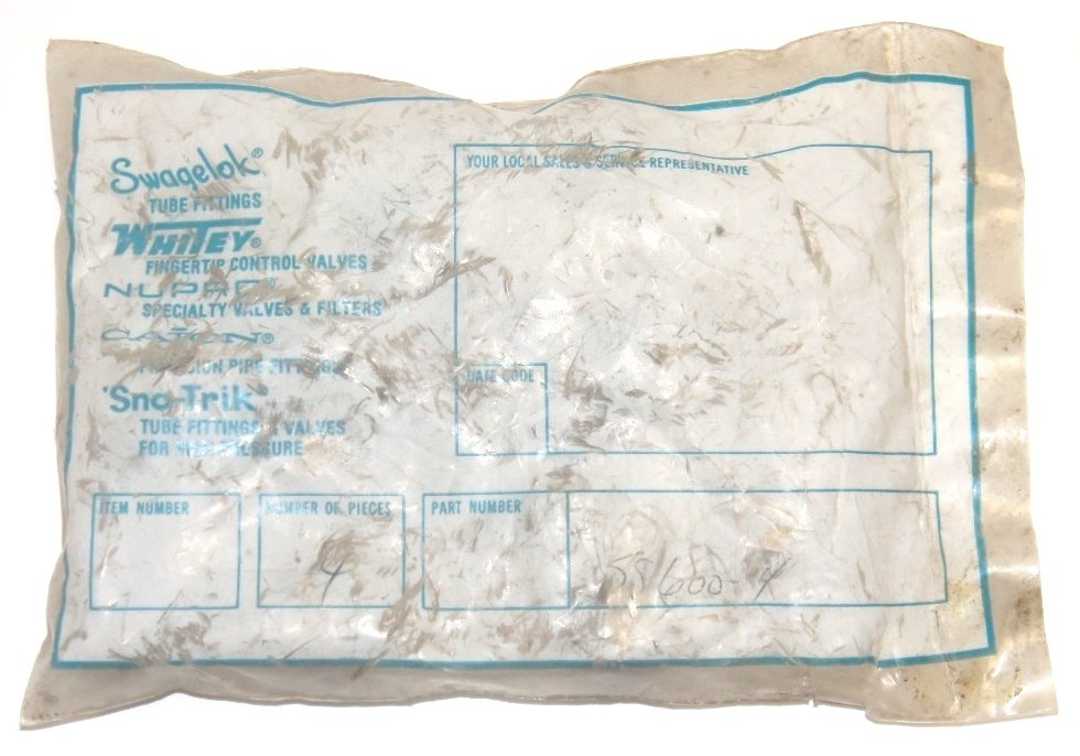 NEW SWAGELOK SS-600-4 CROSS FITTING UNION, 3/8″ TUBE (BAG OF 4) SS6004