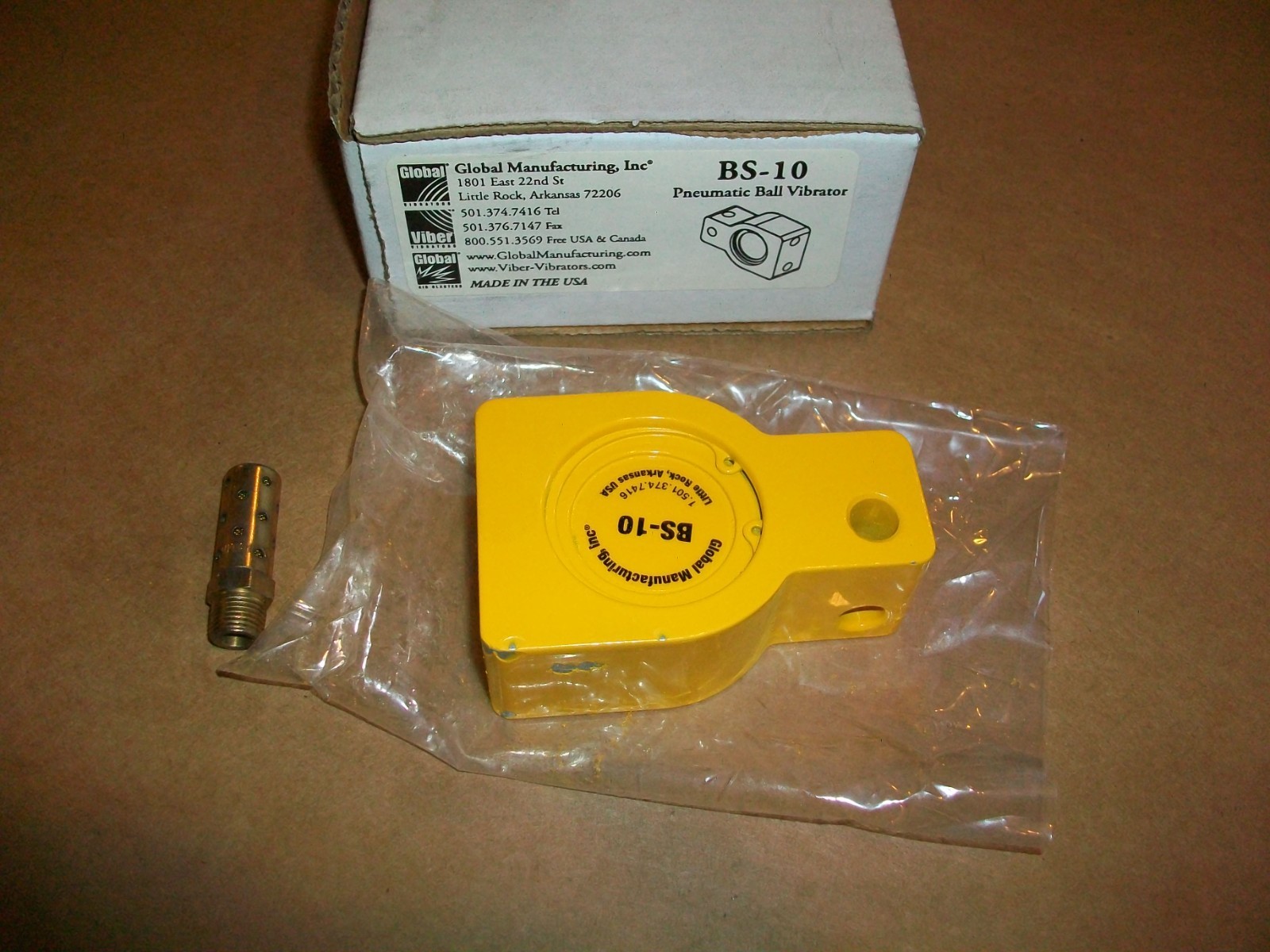 GLOBAL Manufacturing BS-10 PNEUMATIC BALL VIBRATOR 1/8″ NPT NEW
