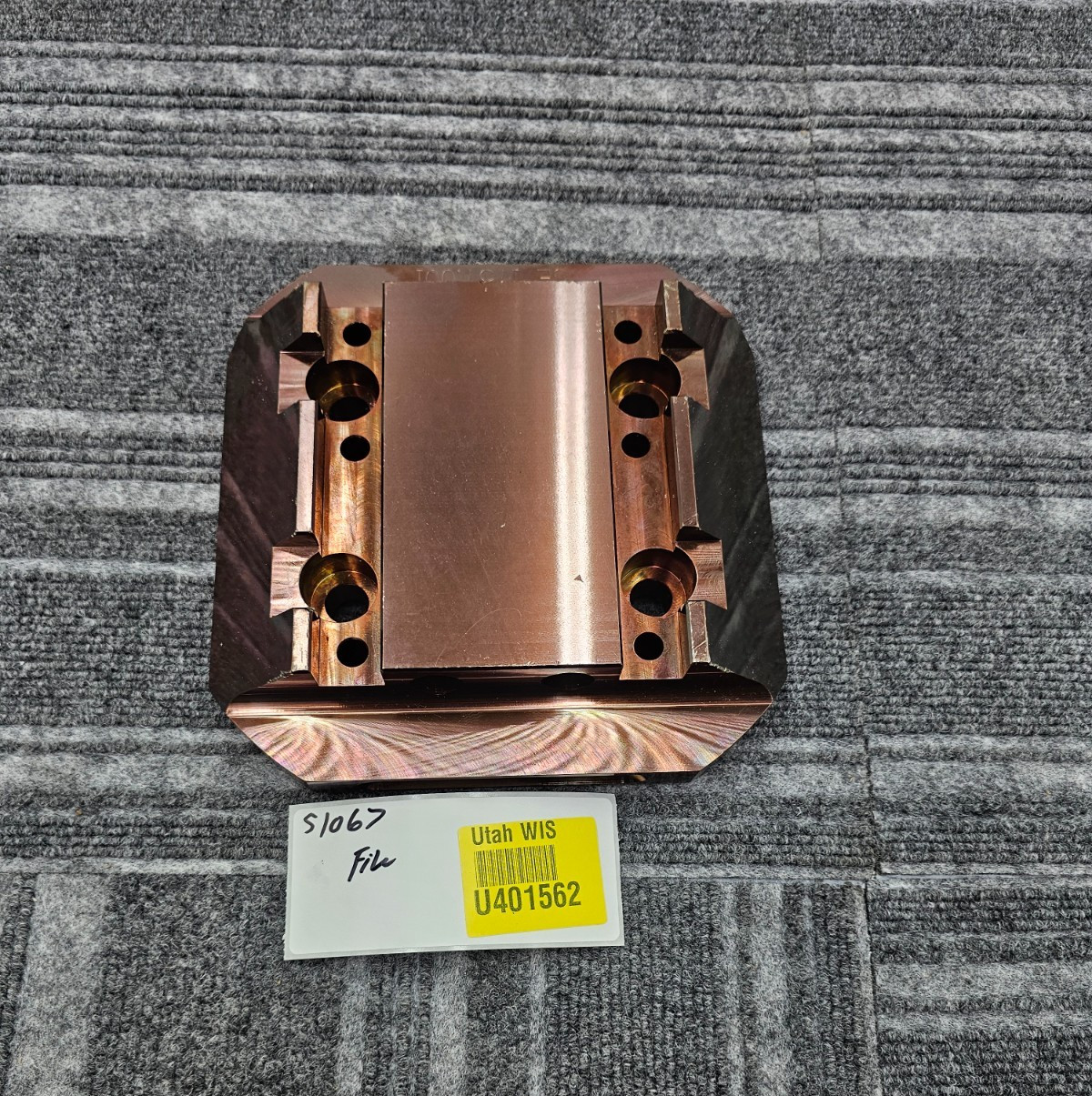 SE 1757.001 Copper Contact Component Part 8 inch Length x 8 inch Width