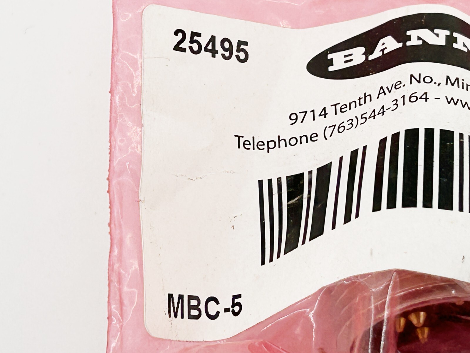 New Banner Engineering MBC-5 Mini-Style Quick Disconnect Receptacle 5 Pin 25495