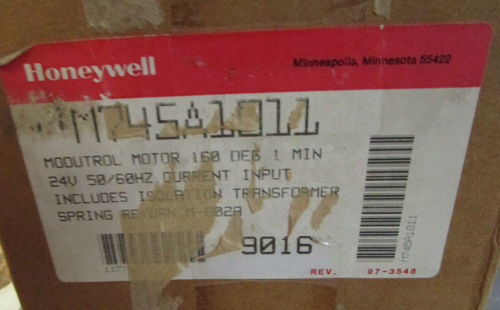 Honeywell Modutrol Motor M745A1011 24V 50/60Hz 28W 1.4Amp New Surplus H5