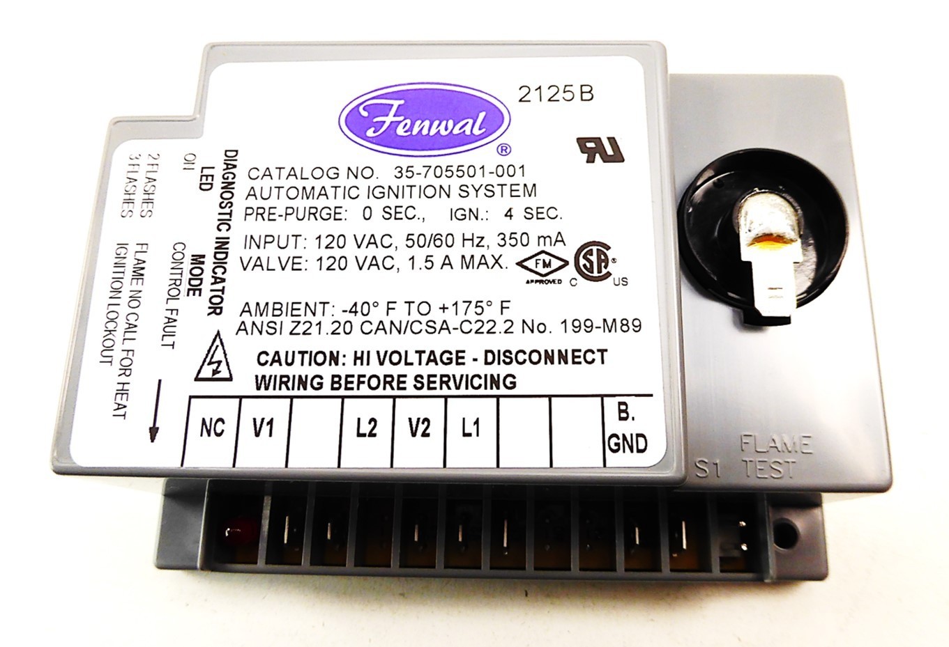 Fenwal Controls 35-705501-001 Automatic Ignition System 120VAC NEW IN BOX
