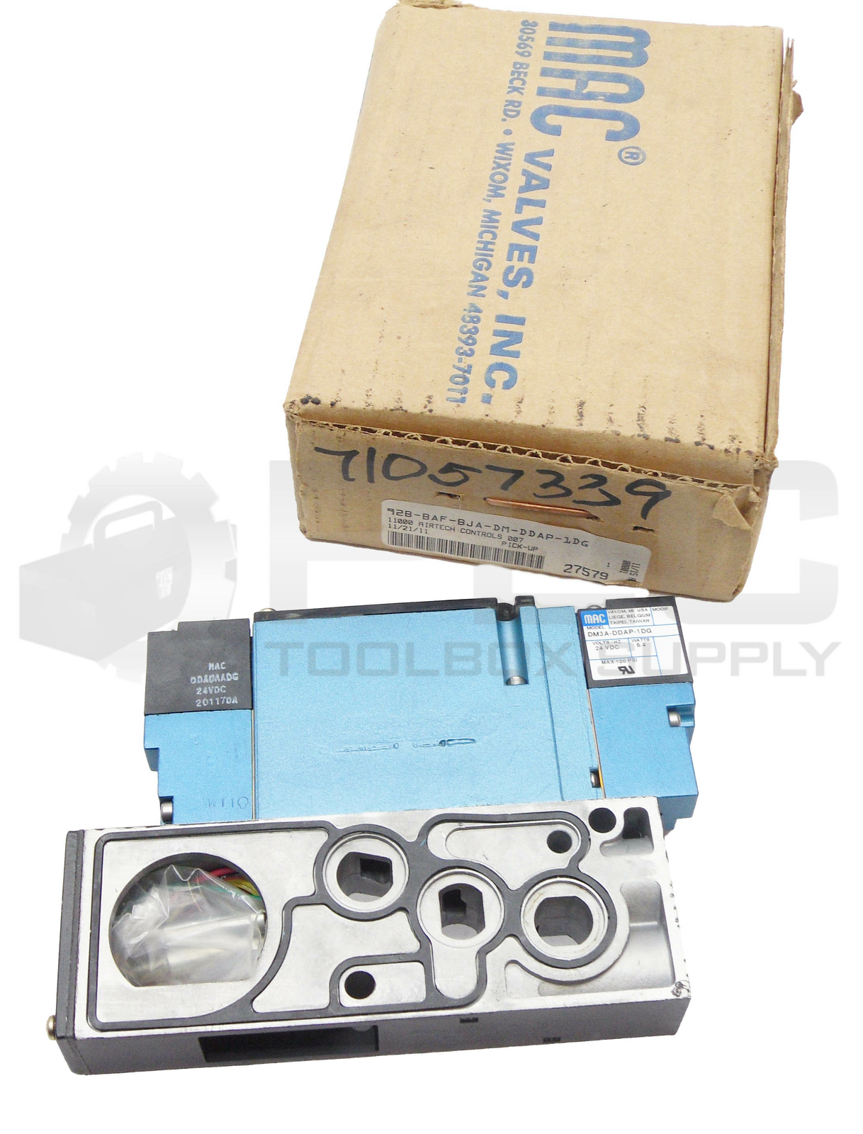 NEW MAC 92B-BAF-BJA-DDAP-1DG SOLENOID VALVE 20 TO 120PSI W/DM3A-DDAP-1DG