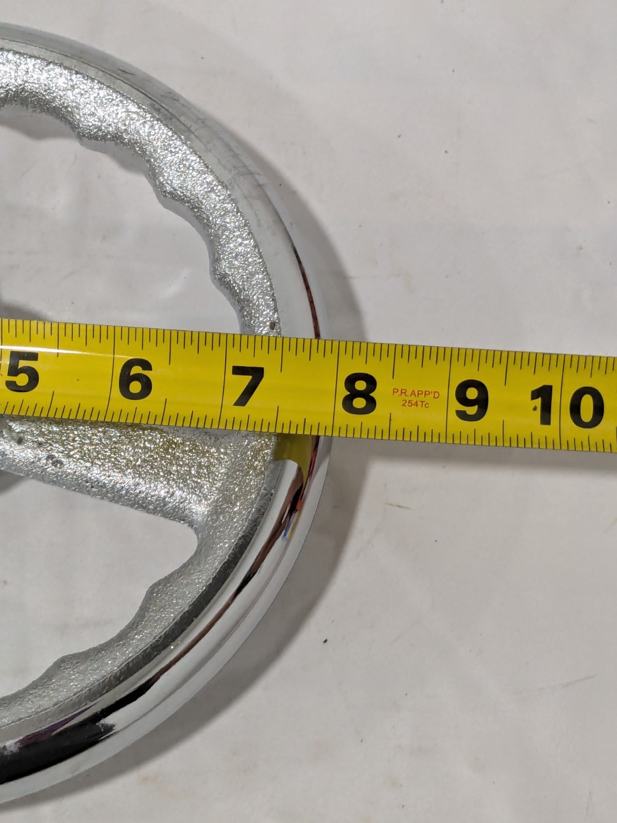 GIBRALTAR 8″ Spoked Straight Handwheel: Chrome-Plated 3 Spokes FCIHW-8-STR-G