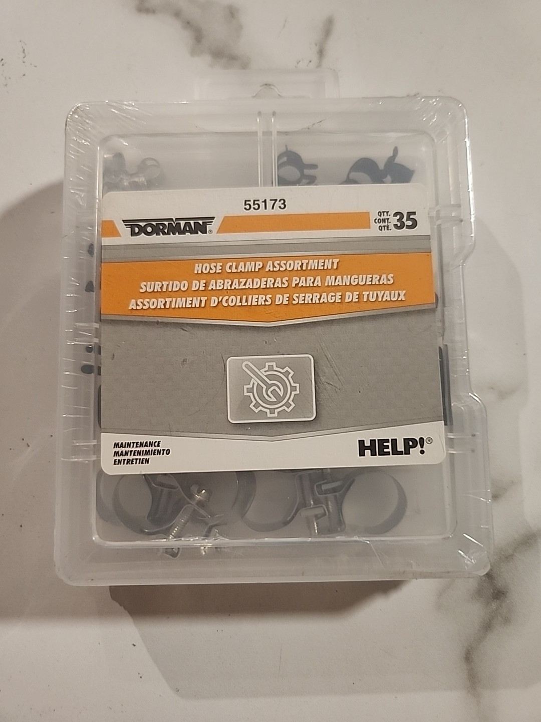 Dorman 55173 Hose Clamp Assortment Sizes 7/32″ To 5/8″ – Pack Of 35