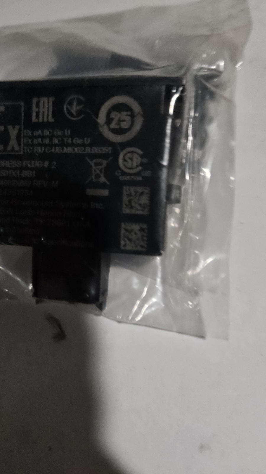 EMERSON DELTAV KL4501X1-BH1 ADDRESS PLUG #8 KL4501X1BH1 12P4983