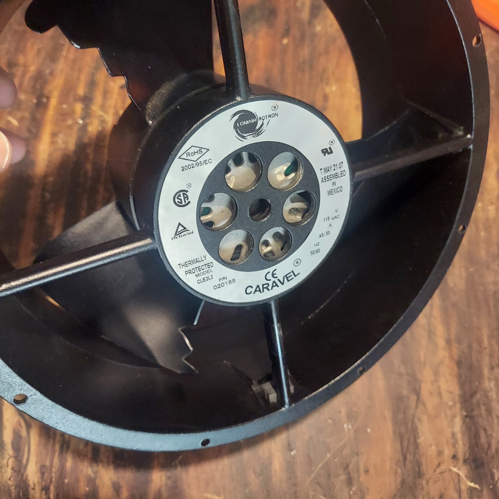 Caravel CLE2L2 115VAC Industrial Cooling Fan 172mm 50/60Hz